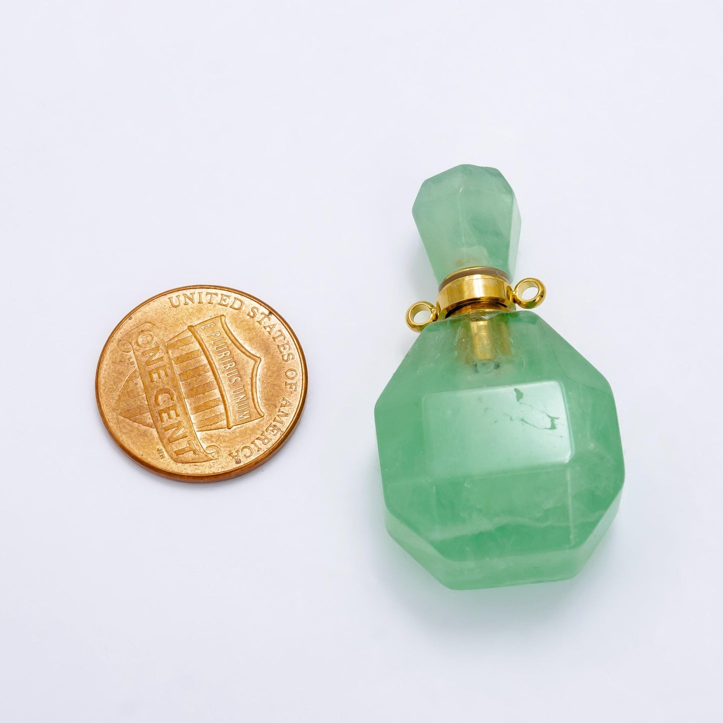 Dainty Square Amethyst Aventurine Bottle Pendant Necklace, Natural Gemstone Crystal Quartz Perfume Essential Oil Bottle Pendant Necklace