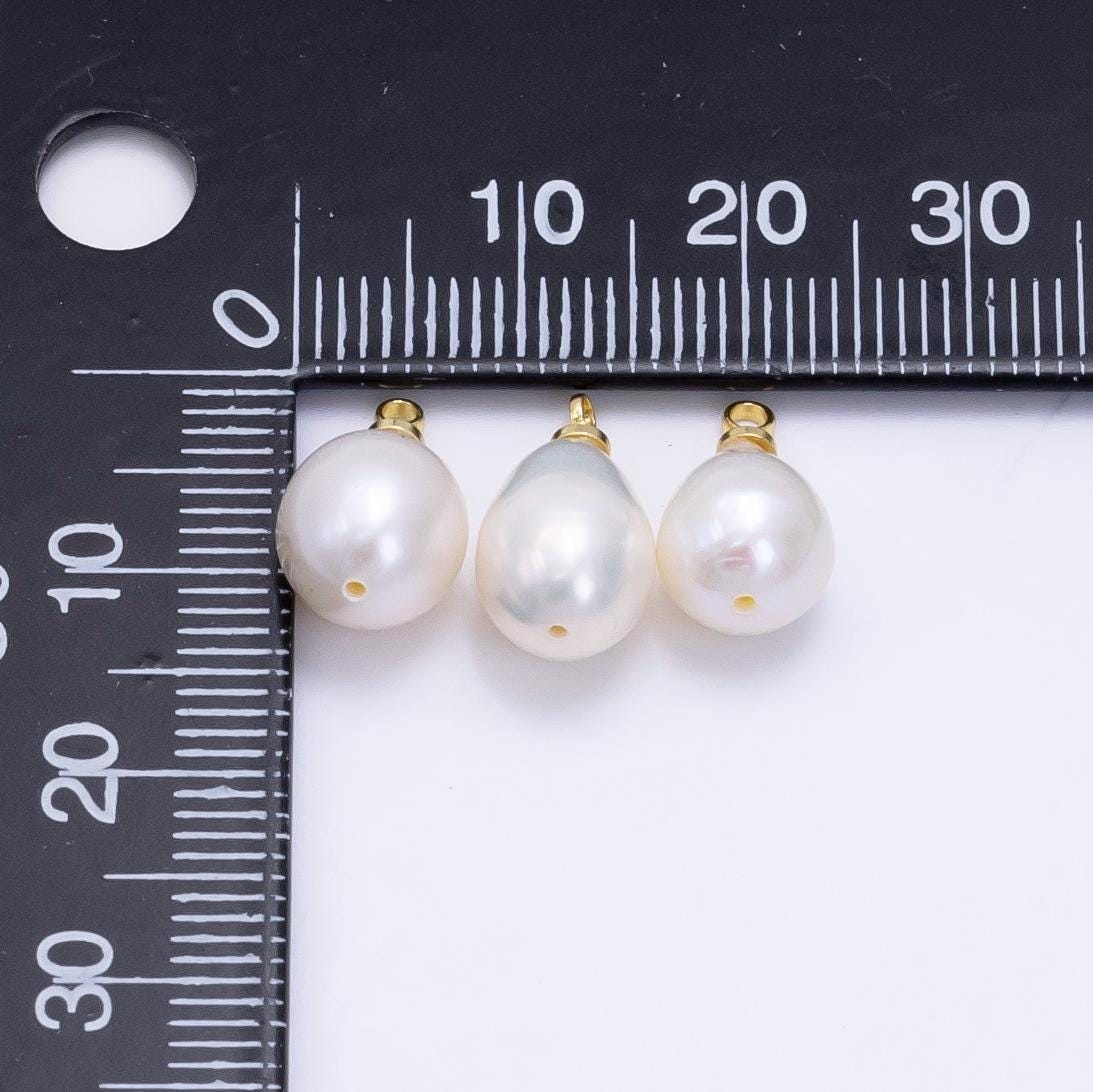 Round White Drop Pearl 16mm Charm | P-1890