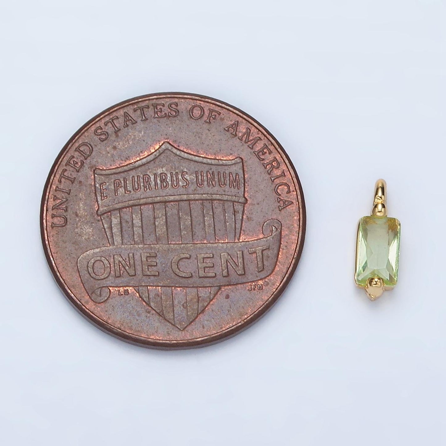 24K Gold Filled Clear Baguette CZ Bezel Add-On Charm | W145