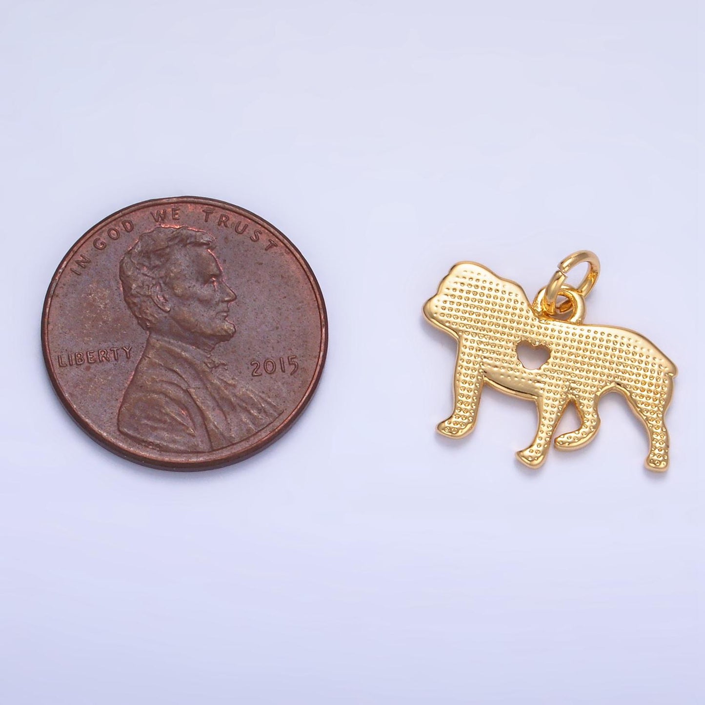 Dog Animal Heart 24K Gold Filled Minimalist Charm | W-114