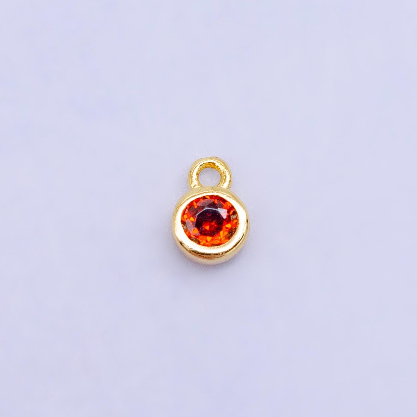 Mini Green Red Pink Yellow Clear Tiny heart Charm 14k gold Filled cz Heart zirconia for Bracelet Necklace Earring Component W141