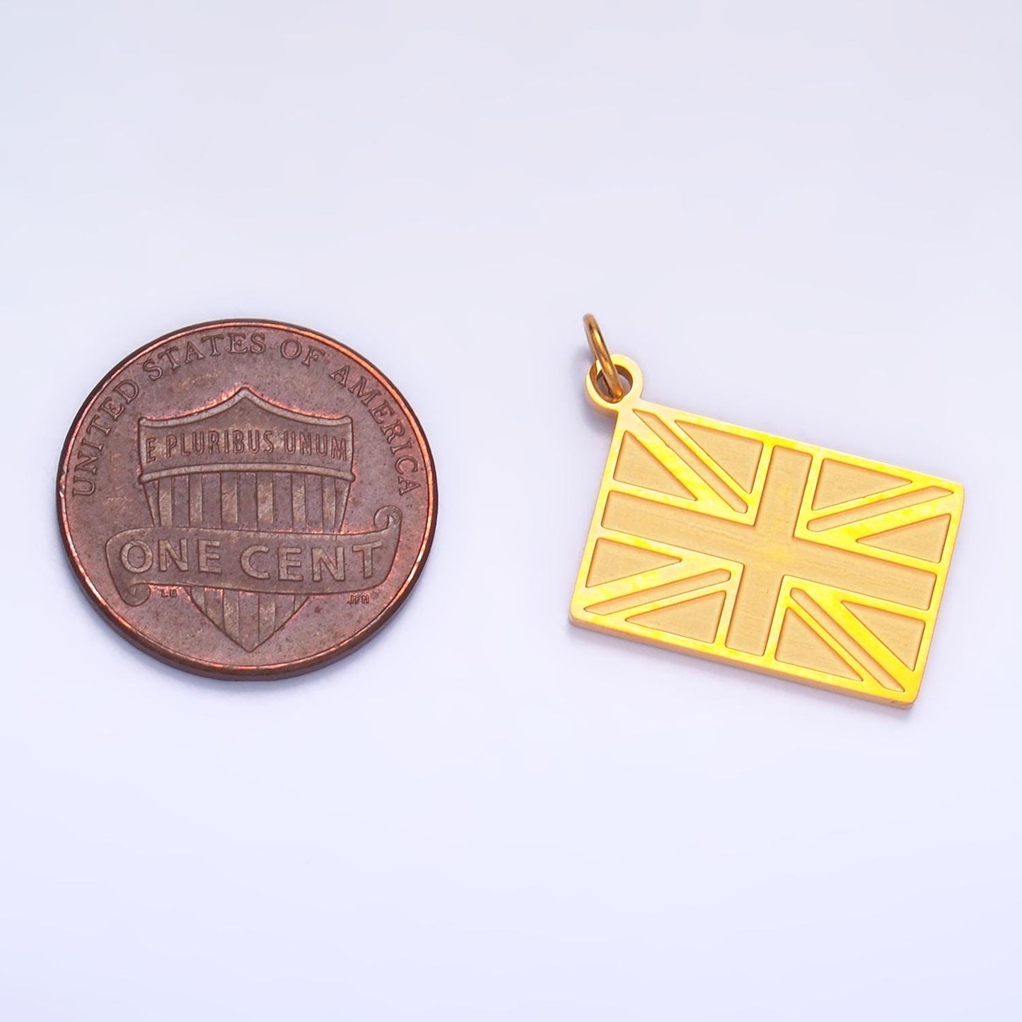 Gold Stainless Steel British Flag Pendant Union Jack Charm Flag England Pendant For Jewelry Making | P-A1438