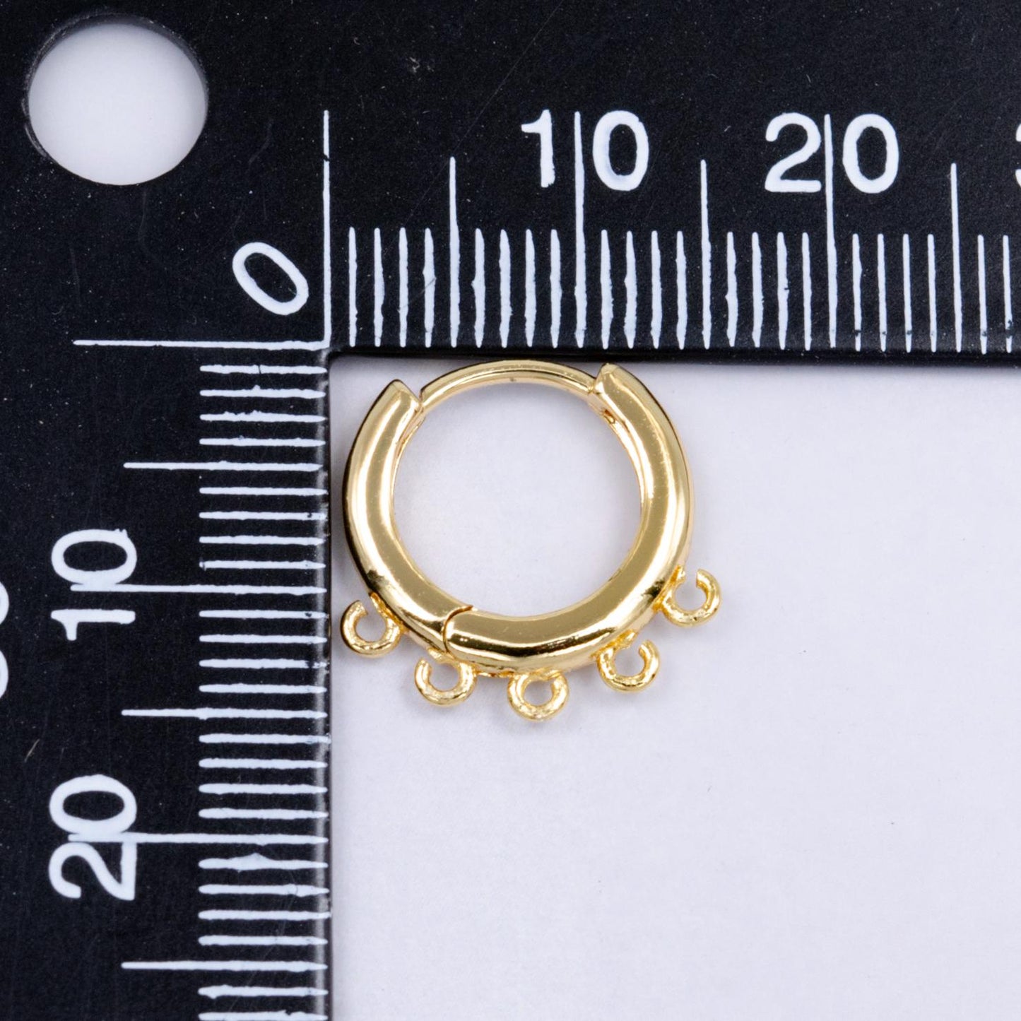1pair 14 mm Dainty Gold Filled Huggie w/ 5open link Lever Back Hoop earring making for Earring Charm Making Finding Z1019