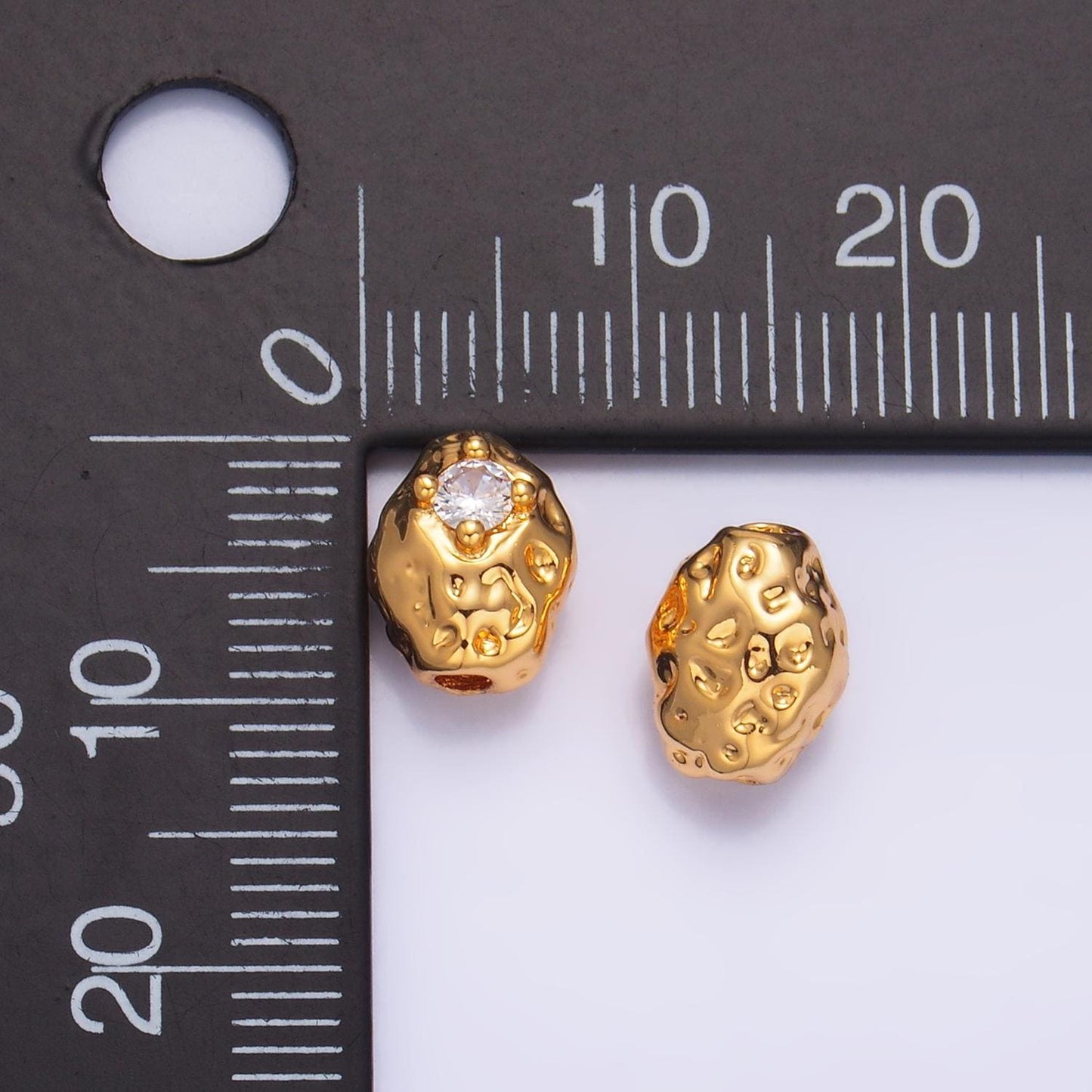 Mini Rustic Oval Gold Filled Bead For Necklace Oval Spacer Beads, Gold Abstract Bead Charms, Jewelry Supply Bracelet Component B180