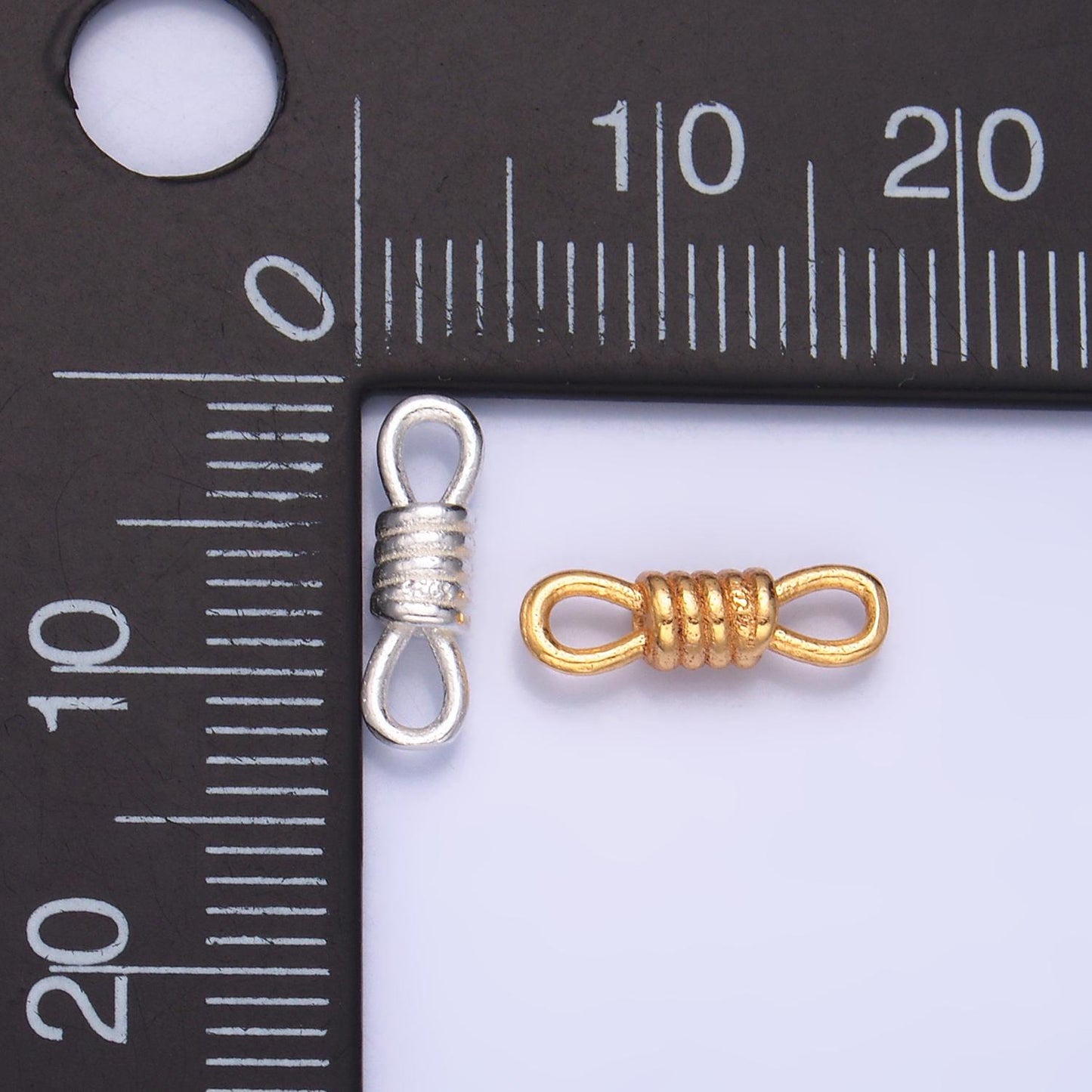 Tiny Dainty Knot Connector Charm Sterling Silver Gold Vermeil Charm Bracelet Necklace Connector Permanent Jewelry SL-563