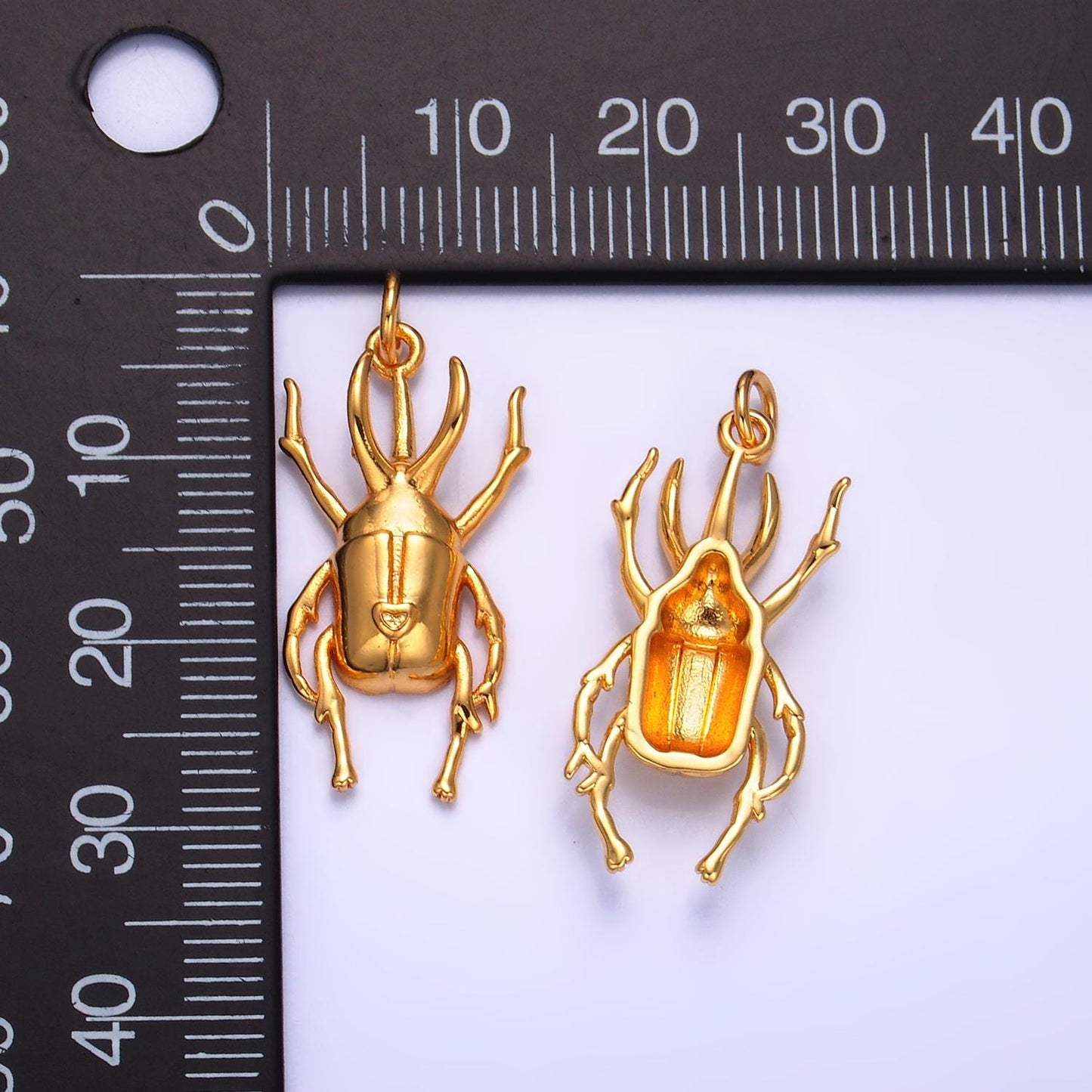 Dainty Golden Stag Beetle Charm 24K Gold Filled Small Insect Pendant Tiny Bug Animal DIY Fashion Jewelry Necklace Bracelet Earring | W237