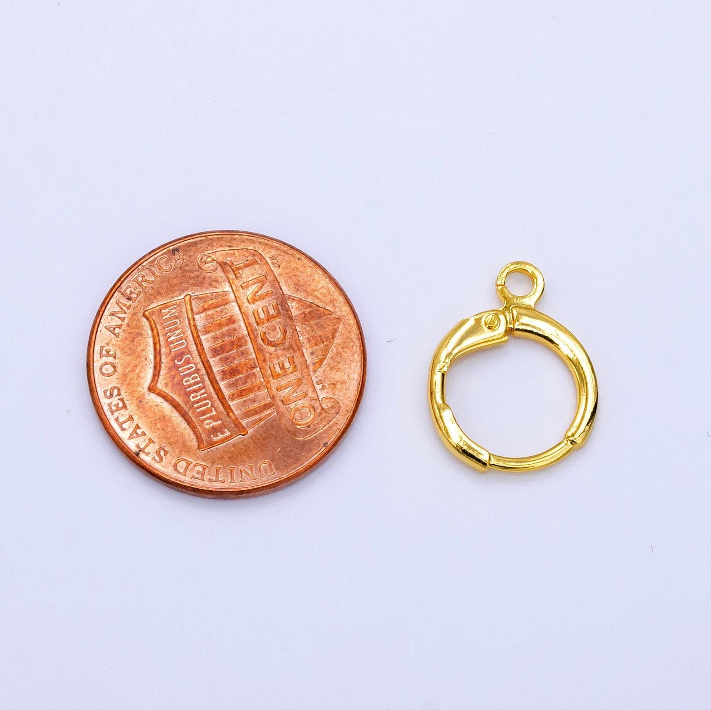 Dainty 24k gold filled huggie w/ close link lever back hoop earring making nickel & lead free for earring charm making findings z785