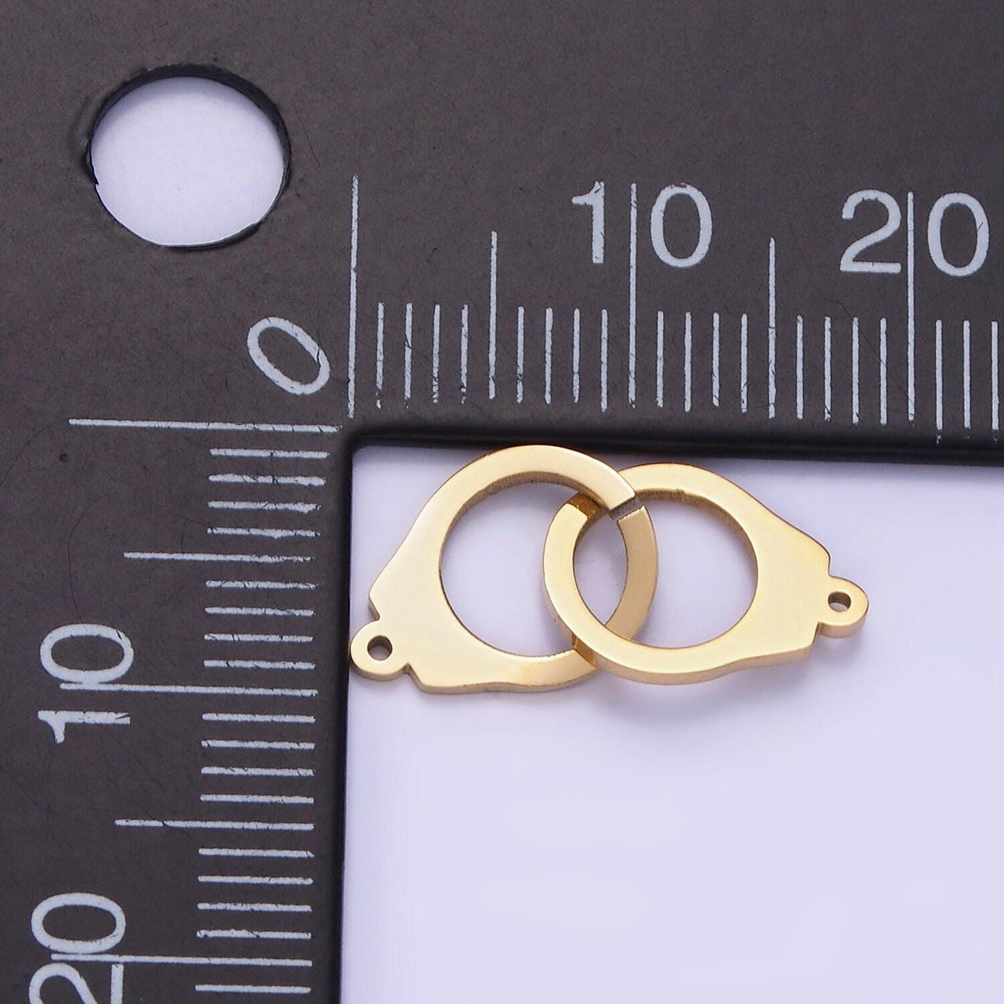 Stainless steel 20mm hand cuff minimalist connector | z-688