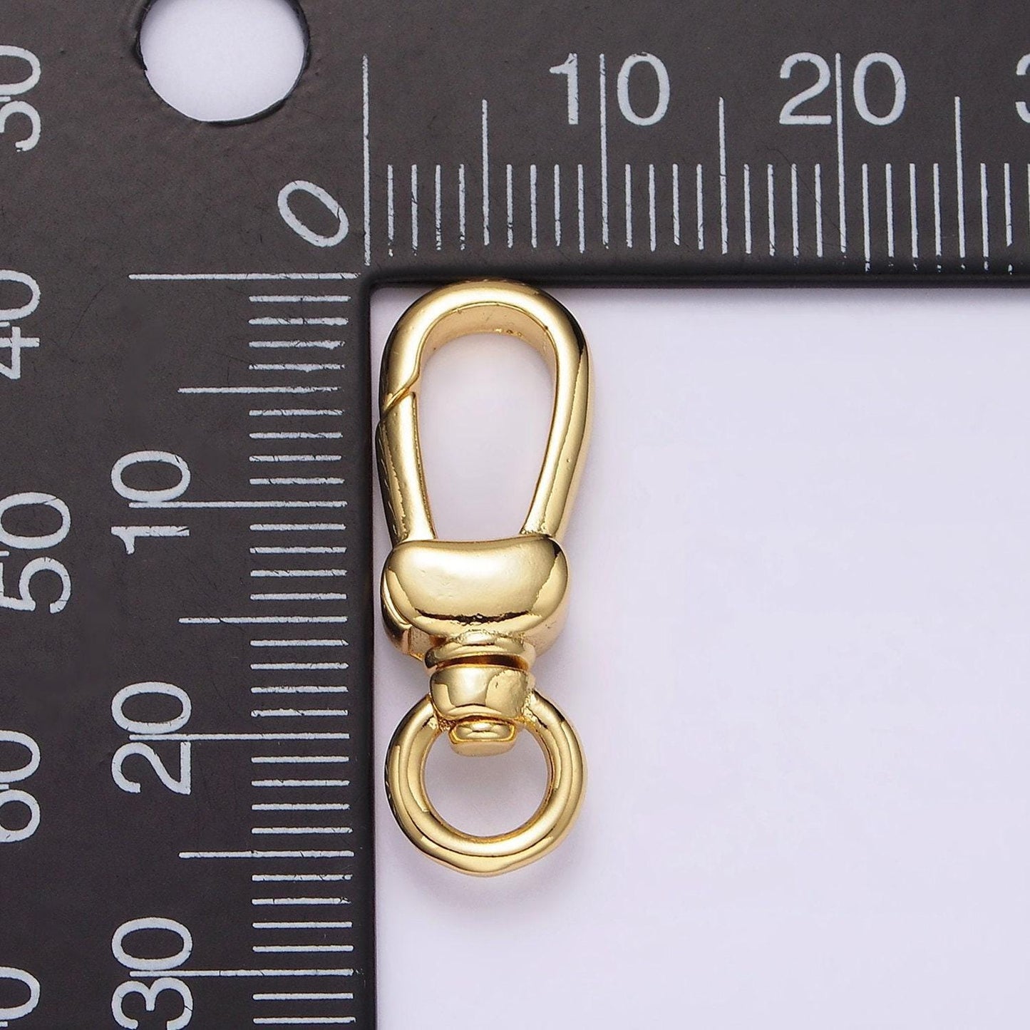 14k gold filled 25mm oblong push snap gate triggerless swivel closure Purse Charm Component | z605