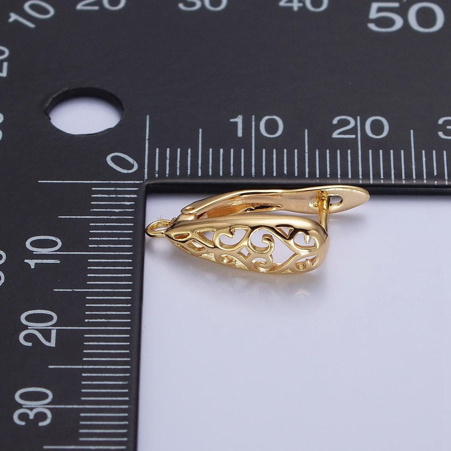 Lever-back curve design huggie hoop earring in gold & silver | z-167 z-168