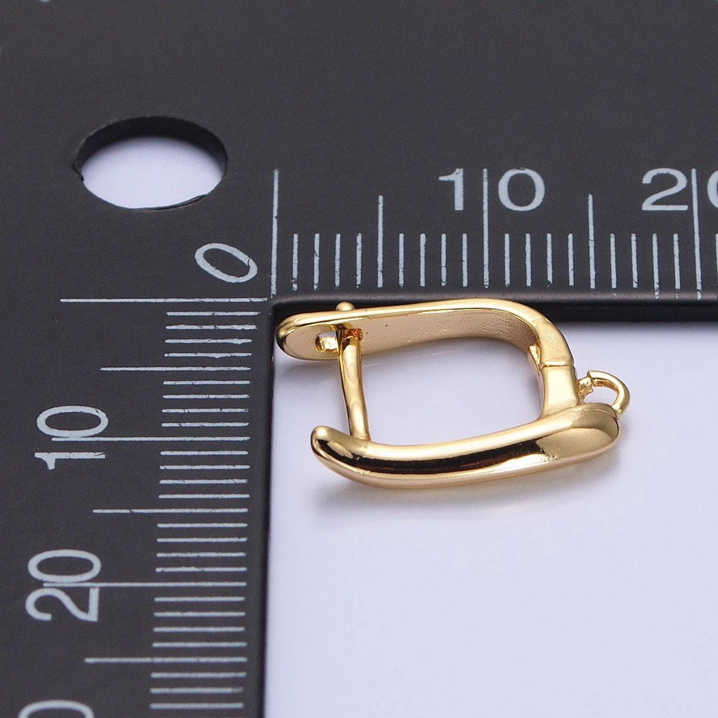 Lever-back open huggie earrings gold & silver supply | z-156 z-157