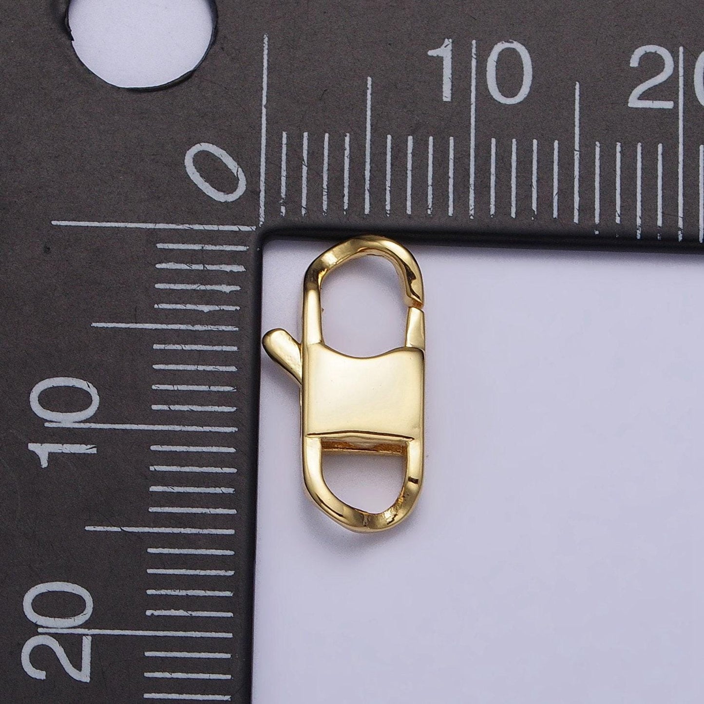 14k gold fileld small rectangular lobster clasp - unique square style for end clasp necklace bracelet component z119 z120