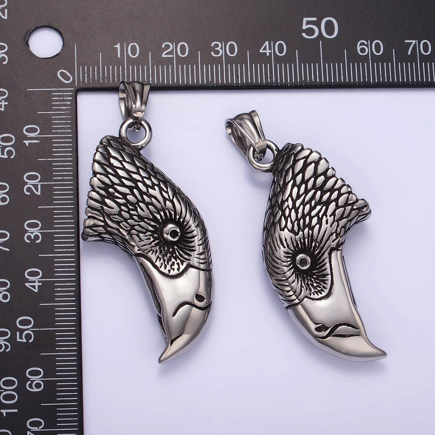 Stainless steel eagle head necklace pendant bald eagle pendant charm american eagle charm animal jewelry inspired p1450
