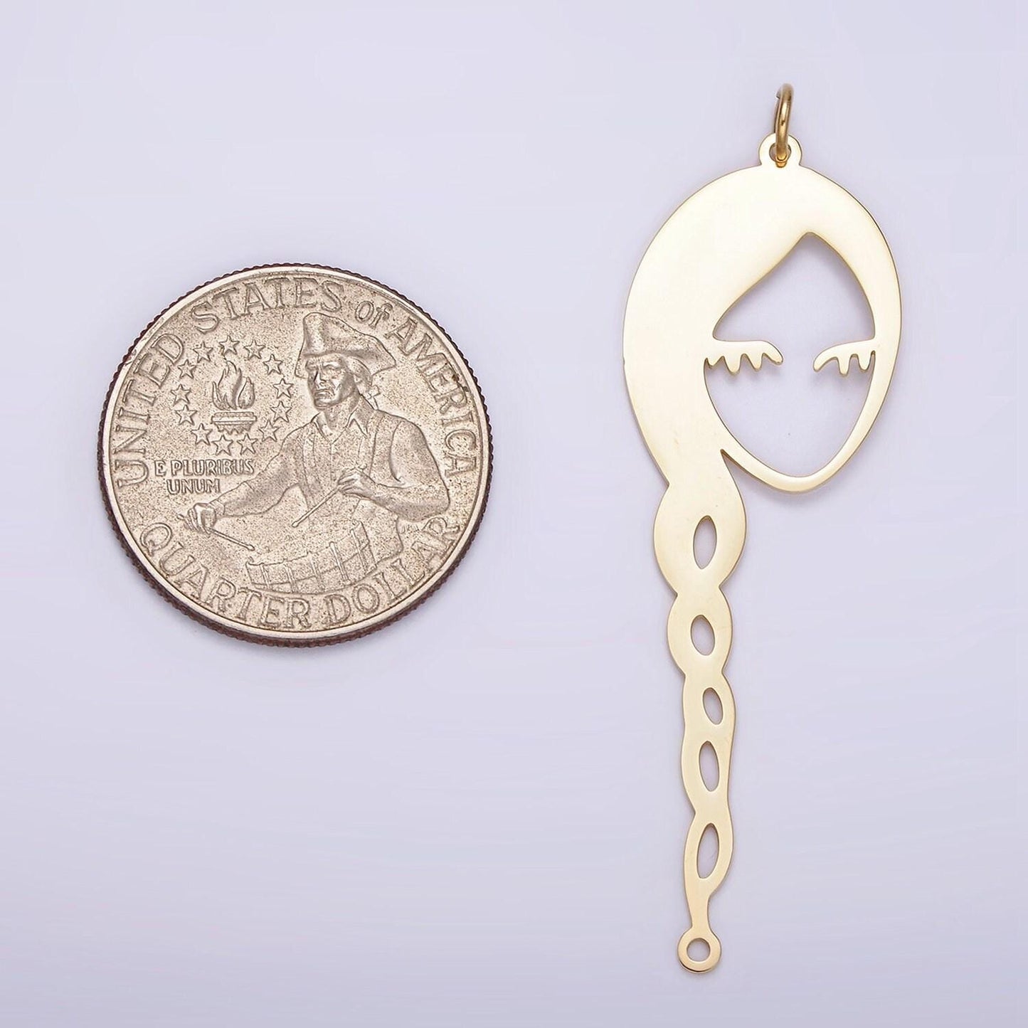 Stainless steel cameo charms, steel lady princess face pendants minimalist girl jewelry lightweight dangle tarnish free charm p-1233