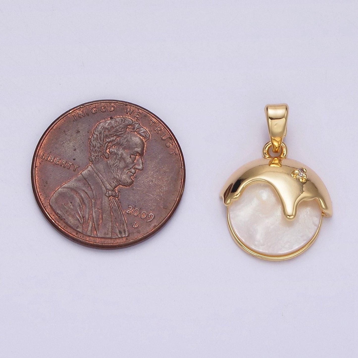 Dainty pearl charm genuine shell pearl pendant bridal wedding jewelry, pearl component for diy jewelry making | i-045