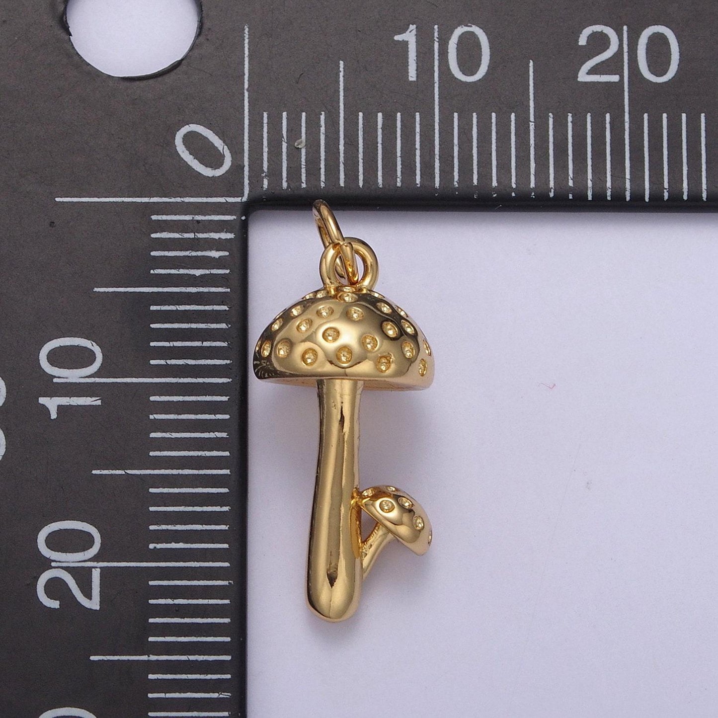 Dainty mushroom pendant 14k gold filled | diy fashion jewelry charm add on necklace bracelet earring | n-749