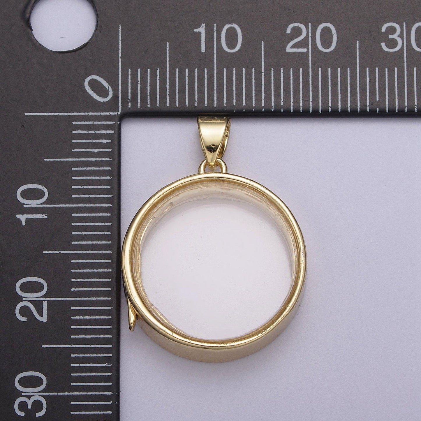 Dainty double sided round shaped glass case pendant locket customizable diy charm component necklace, bracelet | n-580