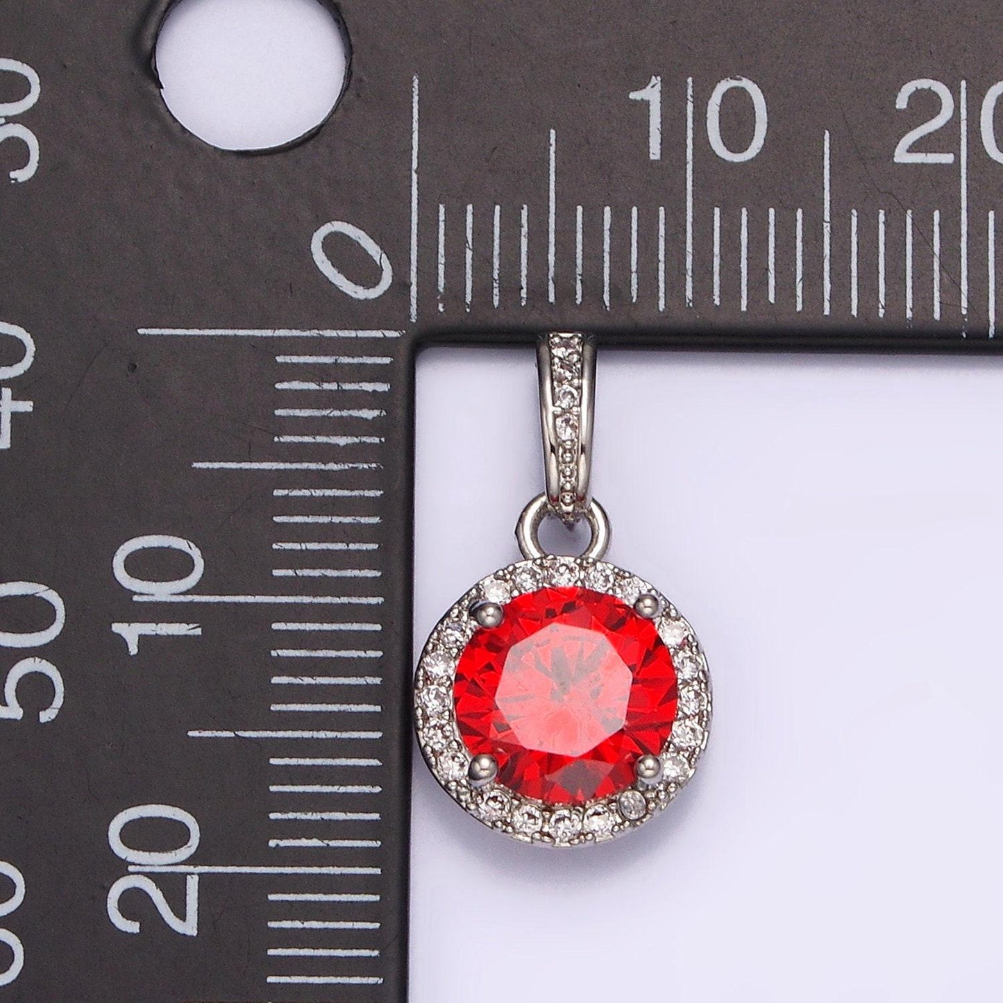 Purple pink red cubic zirconia silver pendant, solitaire clear micro pave charm for easy self-making jewelry dangle pendant necklace n1813