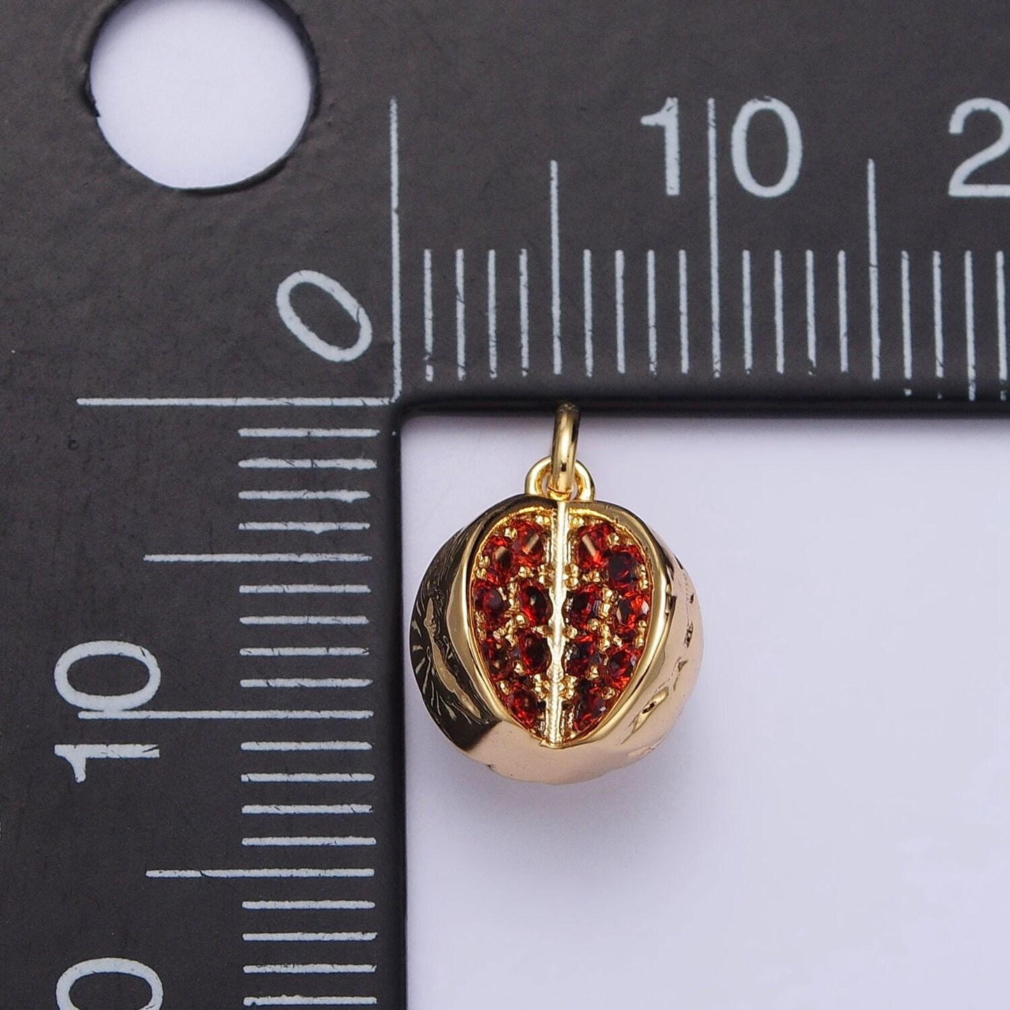 Gold watermelon charm cubic fruit charm summer foodies pendant dangle charms for bracelet necklace earring supply component