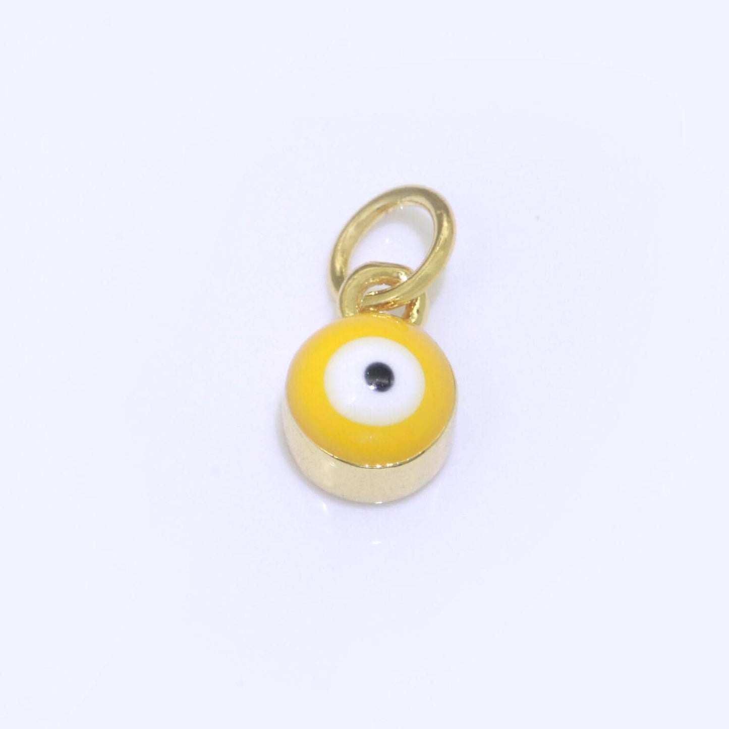 1x tiny evil eye charm small dainty evil eye pendant charm eye of ra minimalist jewelry add on charm bracelet earring necklace component