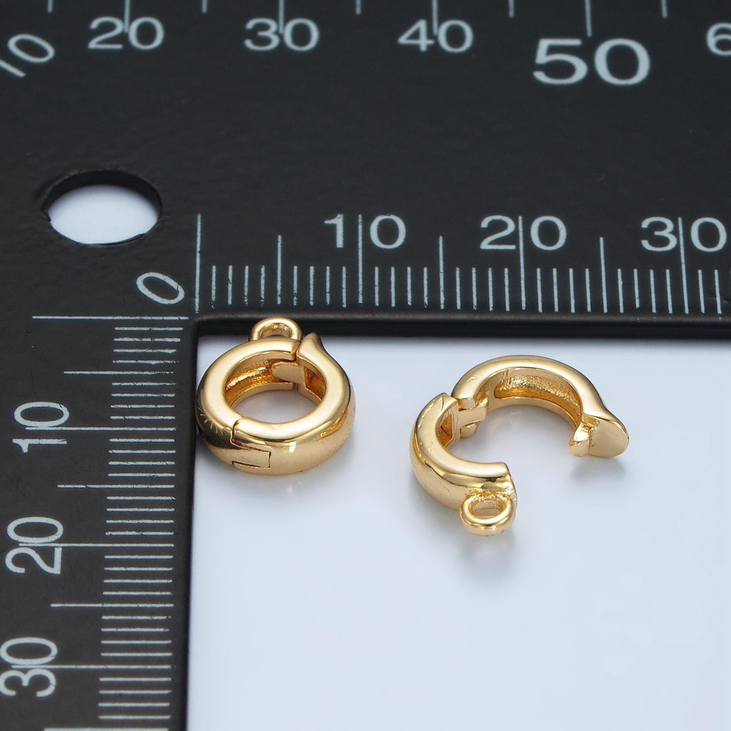 24k gold filled 10mm minimal snap latch bail supply | l-635