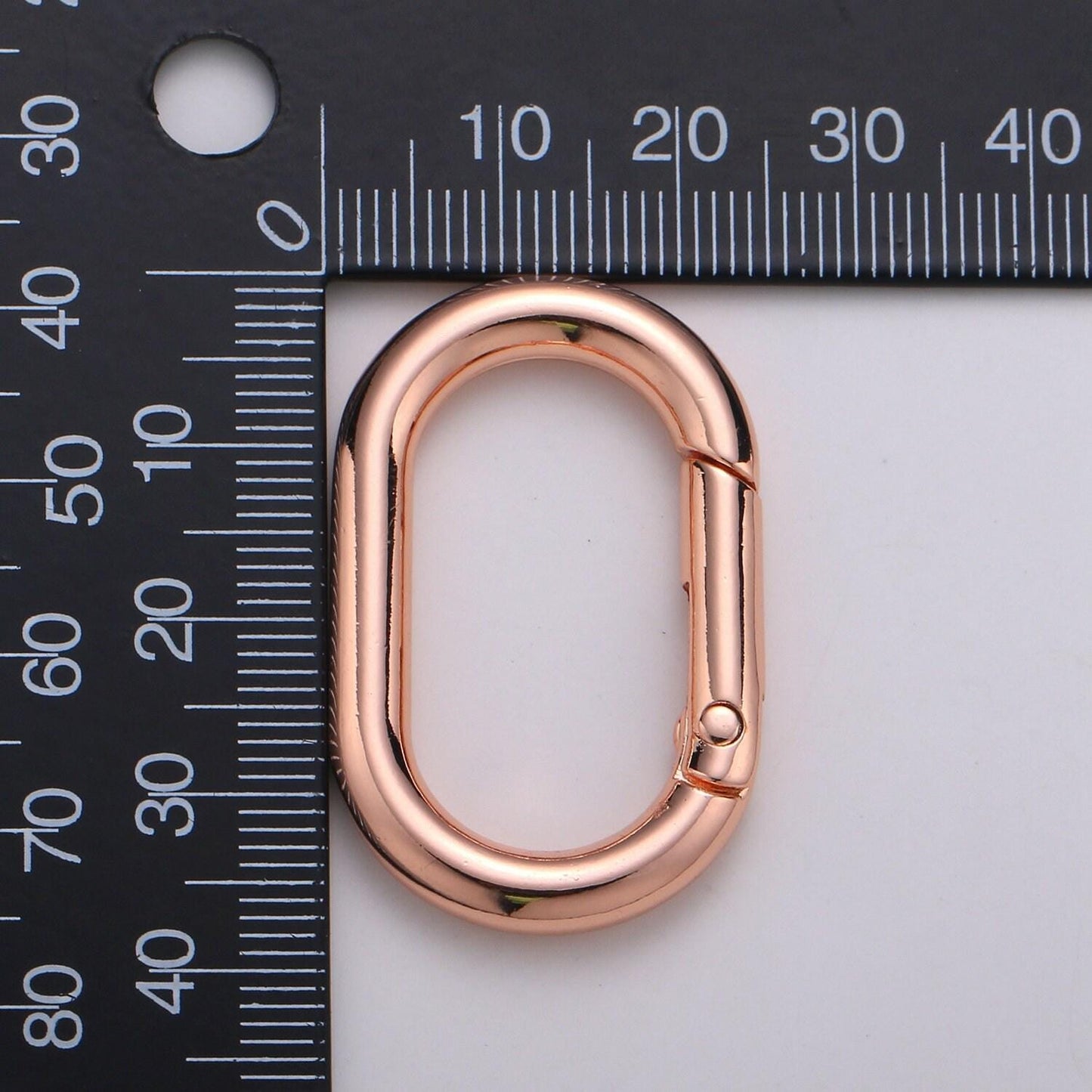 1x chunky gold spring gate ring, push gate ring, 24x38mm oval ring, charm holder 24k gold filled clasp for link chain connector