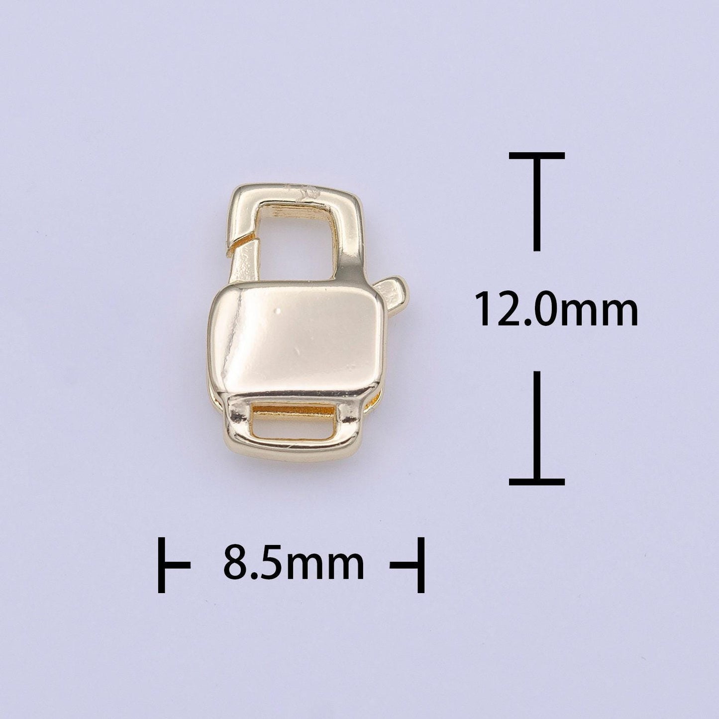 Mini square lobster clasp, jewelry clasp for bracelet necklace end clasp gold finding for jewelry making supplies k261