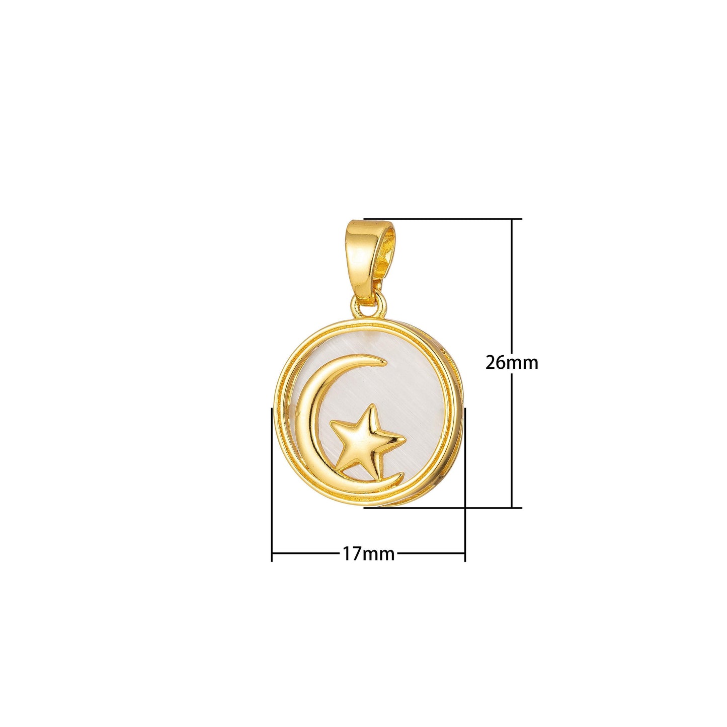 1pc celestial pendant crescent moon star dainty charm for necklace bracelet findings for jewelry making