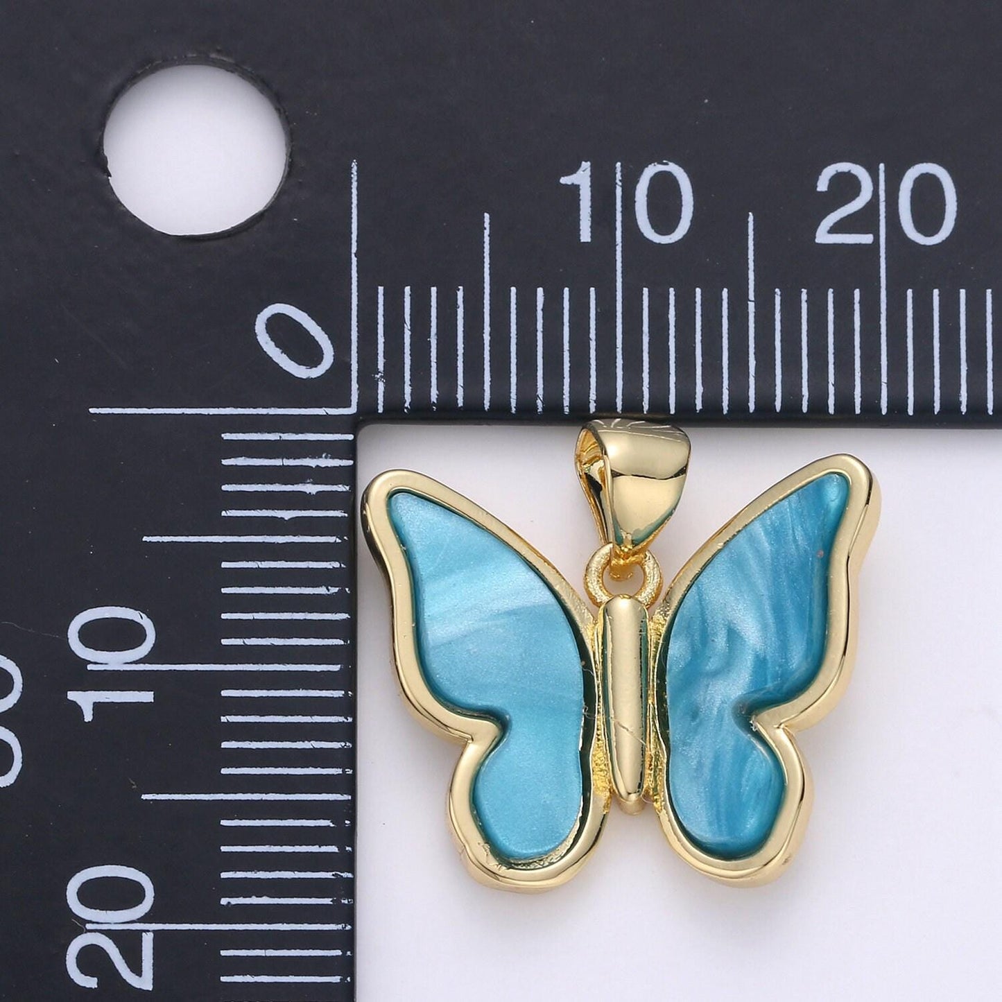 Mariposa butterfly charm pearl butterfly charm acrylic pendant for necklace earring bracelet component gold plated tarnish free i-849~i-851