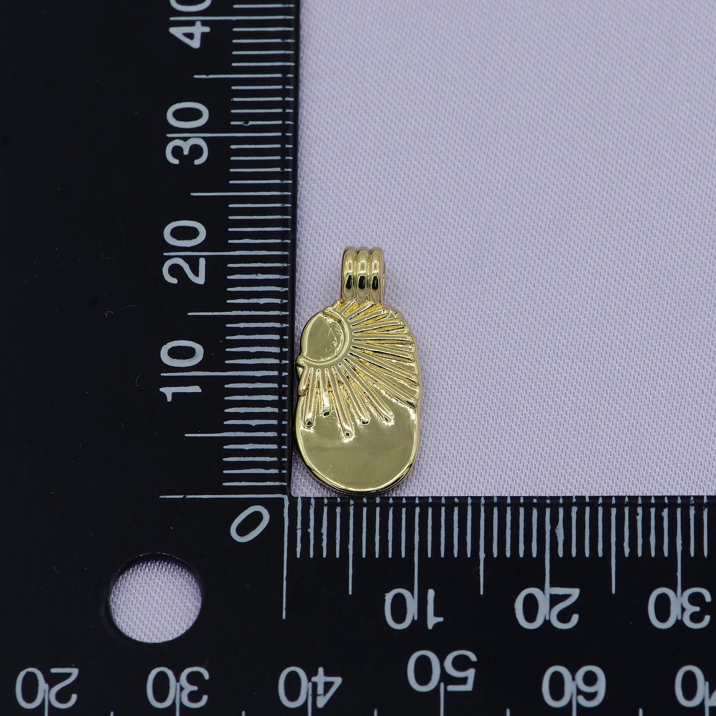 Dainty sun charm dangle charm celestial pendant minimalist jewelry inspired sun beam sunburst moon charm i781