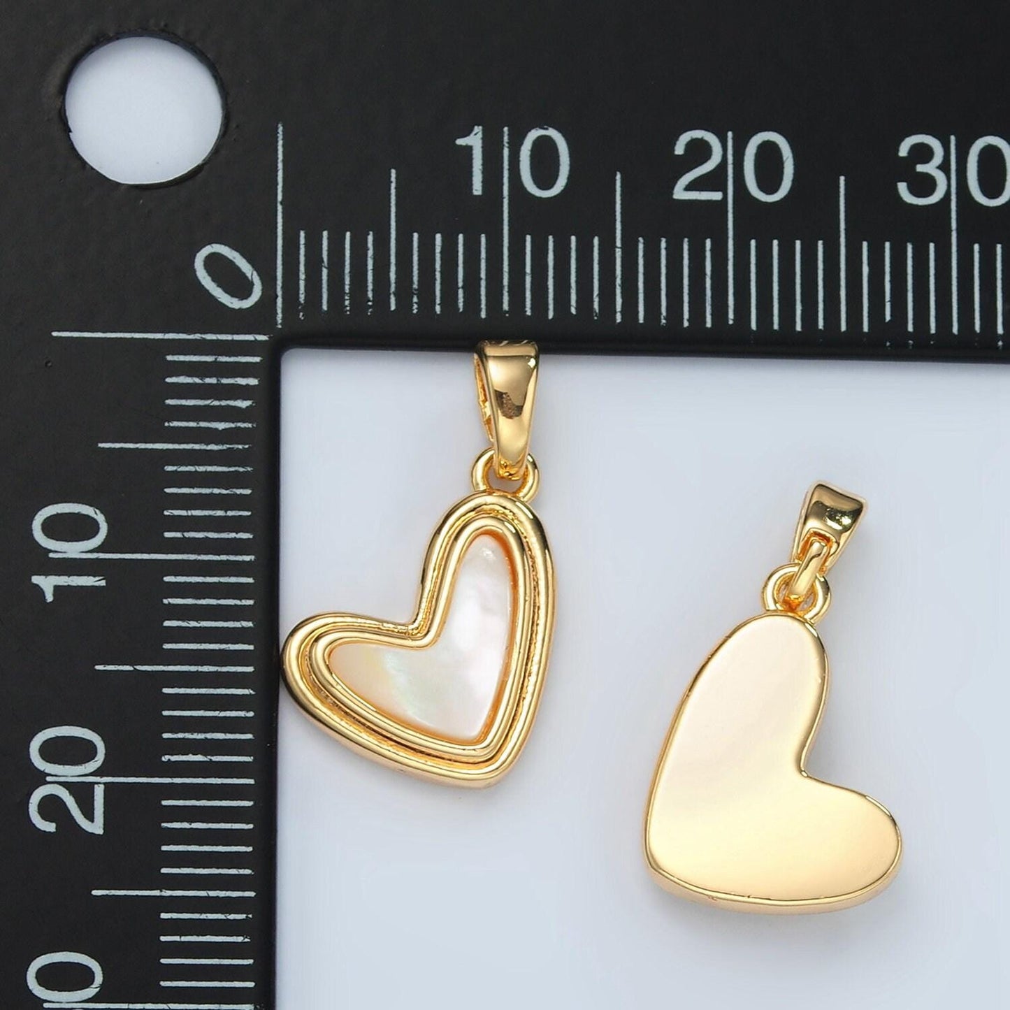 Gold radiant heart charms 24k gold filled heart charm for bracelet necklace for diy jewelry making supply h581