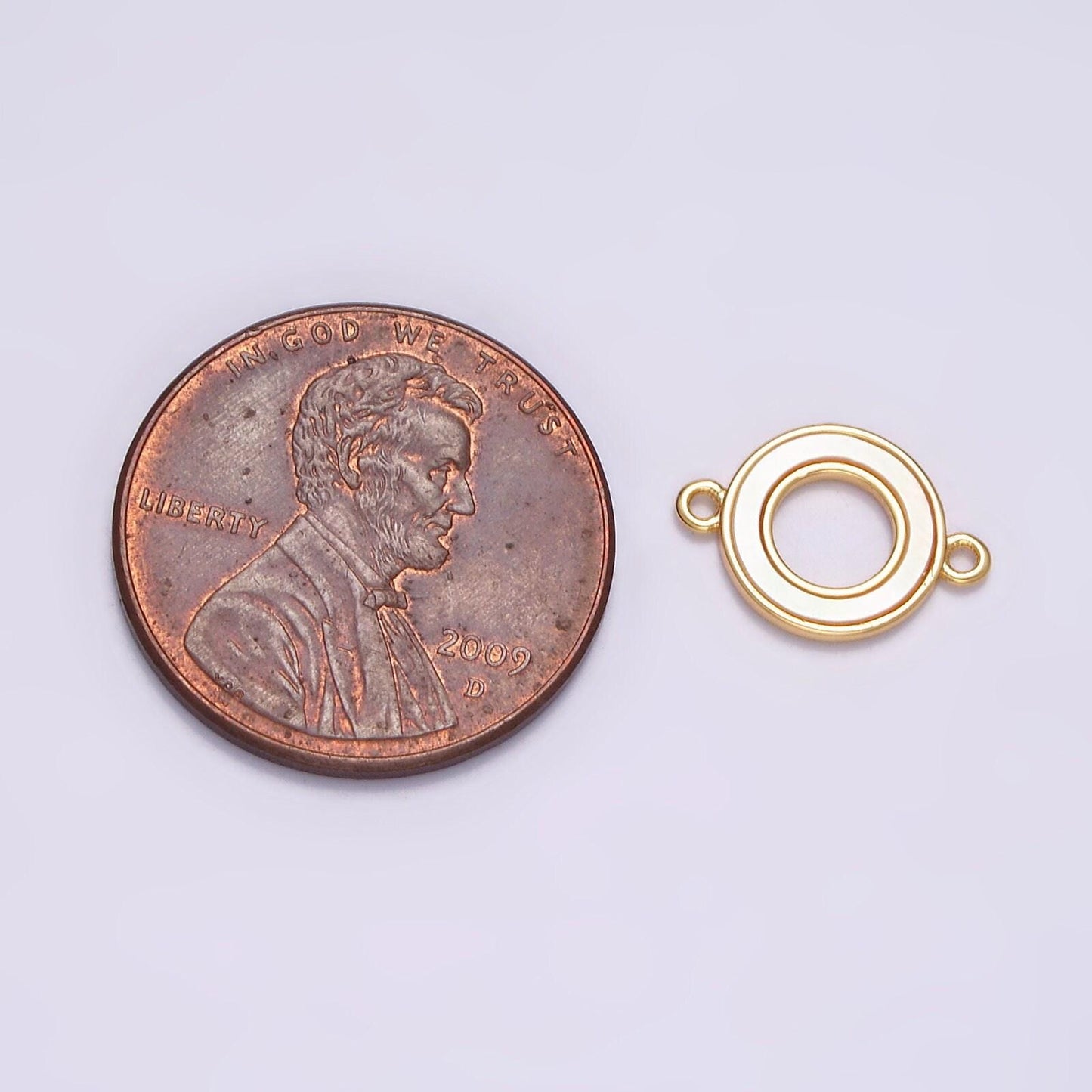 Donut rectangle bezel connector round coin pendant charm connector bezel cut bracelet necklace link connector g699