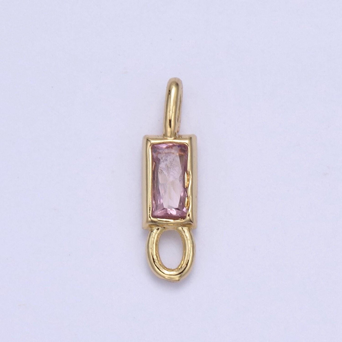 Mini cz charm 13.2x3.6mm cubic zirconia link connectors for jewelry making earring necklace bracelet connectors | f-701~f-704