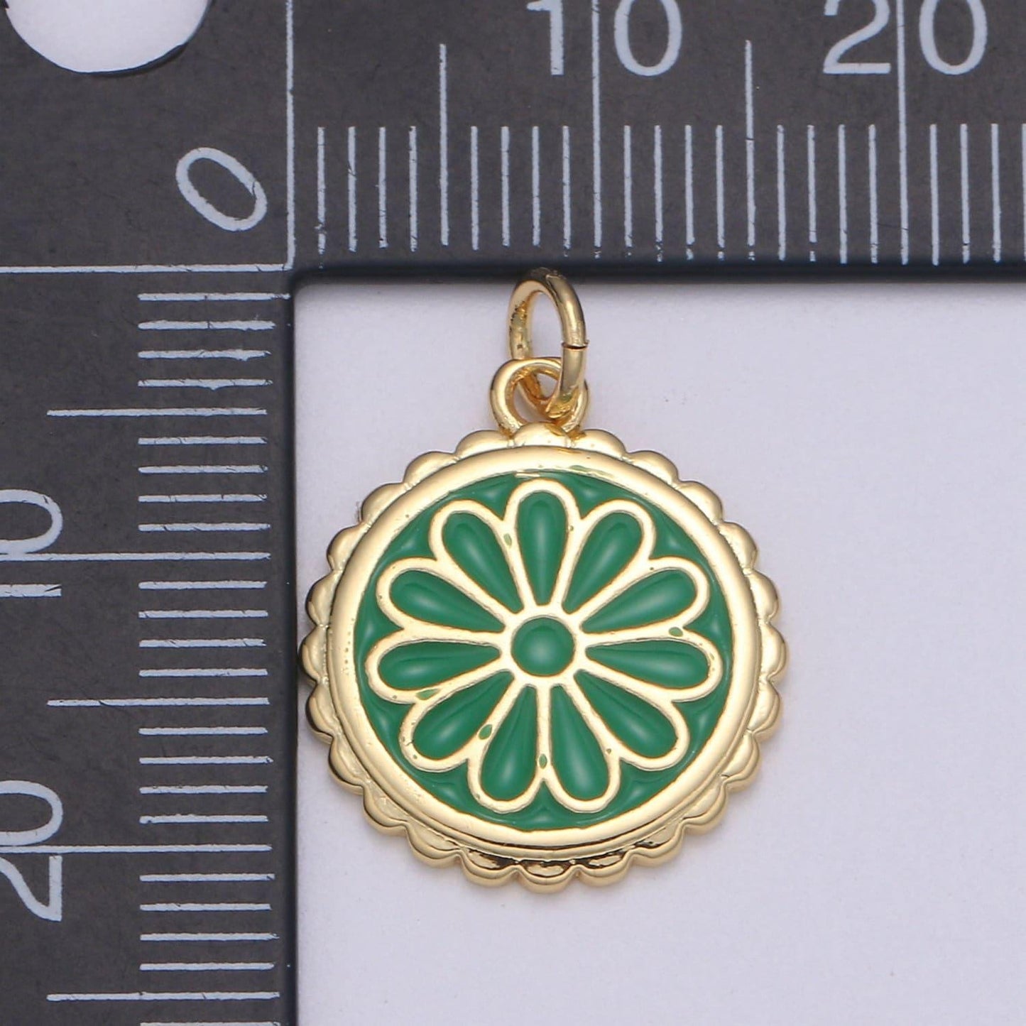14k gold enamel daisy charms dainty colorful daisy charms spring flower charms enamel flower pendant jewelry supplies