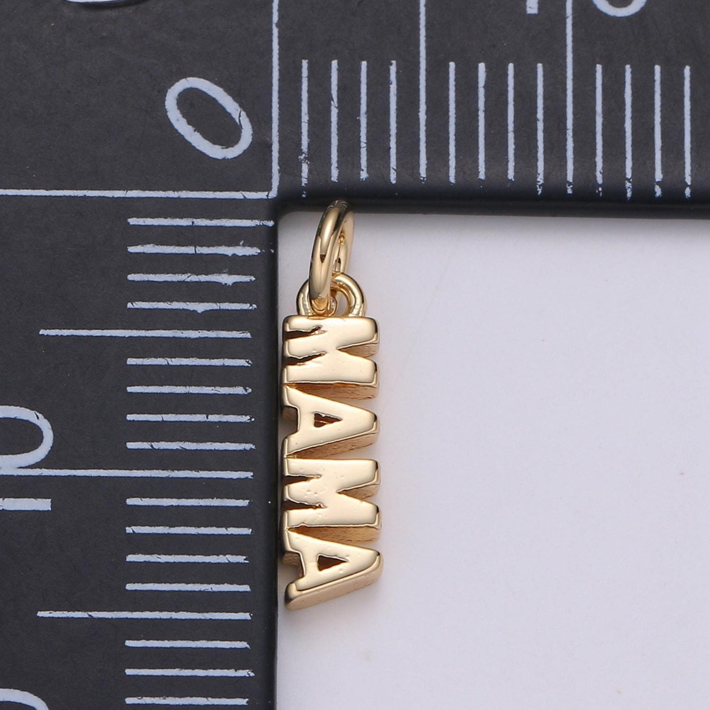 Dainty gold mama charm for bracelet necklace earring component diy jewelry making supply word charm minimalist jewelry, e-140