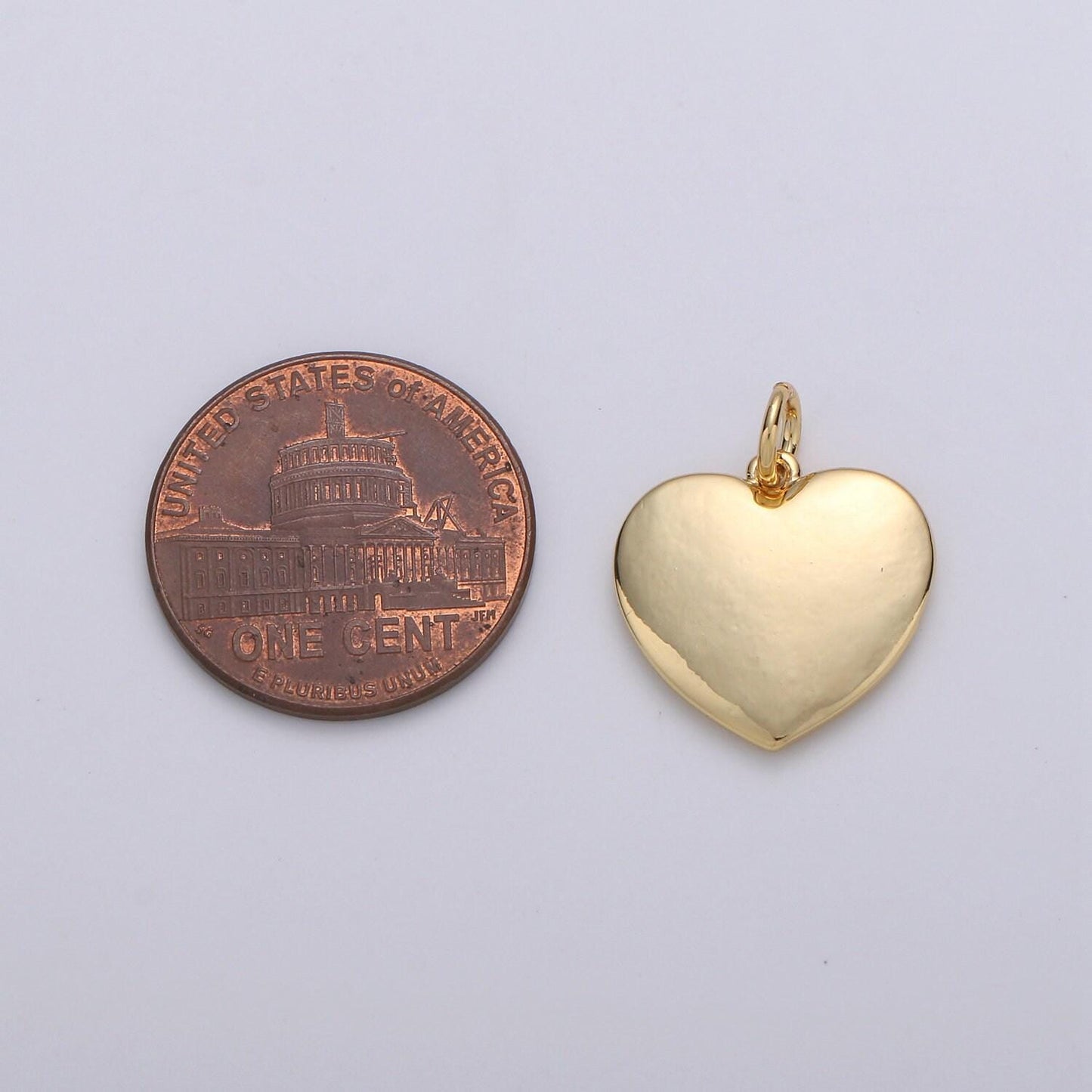 Small heart charm - dainty gold mini heart add on charm - dainty heart - love inspired gold heart pendant, d-615