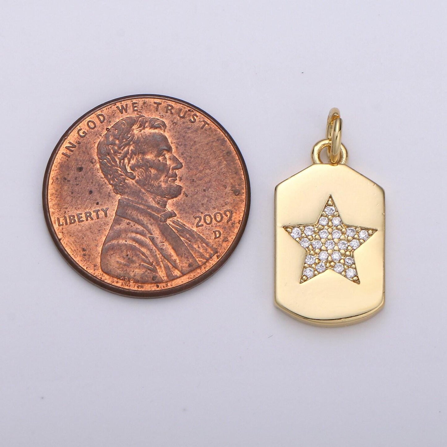 Micro pave star pendant dainty star charm gold celestial charm star tag charm jewelry making supply 24k gold findings, chgf-1563