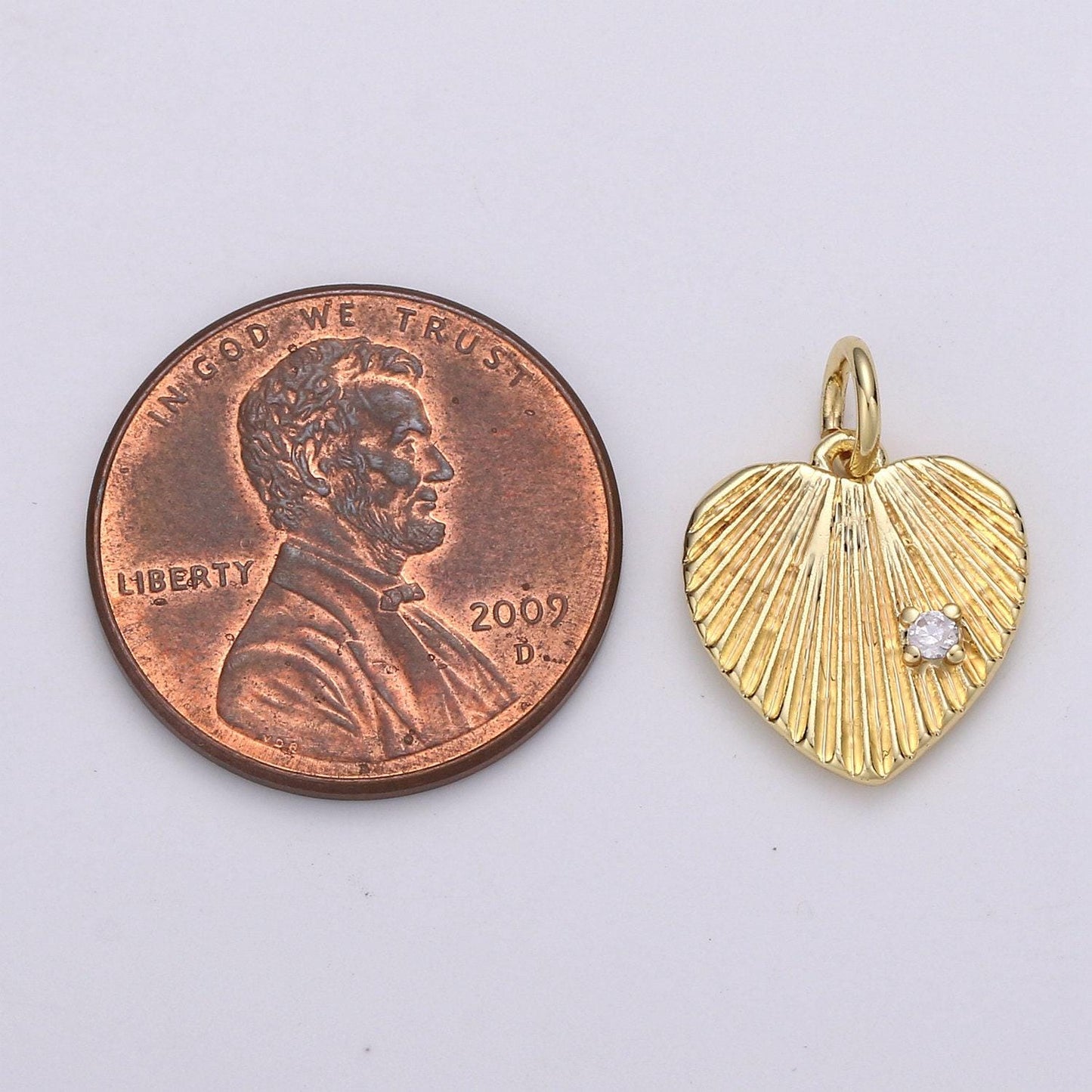 17x12mm 24k gold heart charms, love pendant, dainty heart pendant cubic heart charm for bracelet earring necklace supply,chgf-1440