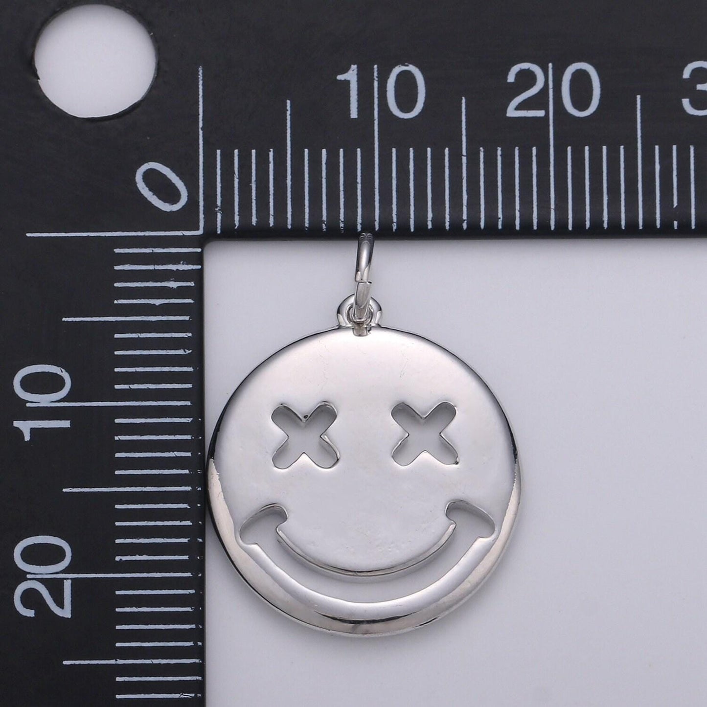 Double sided gold happy face charm smile face charms emoticon silver round charm,dainty smile charm summer trend jewelry chgf-1154