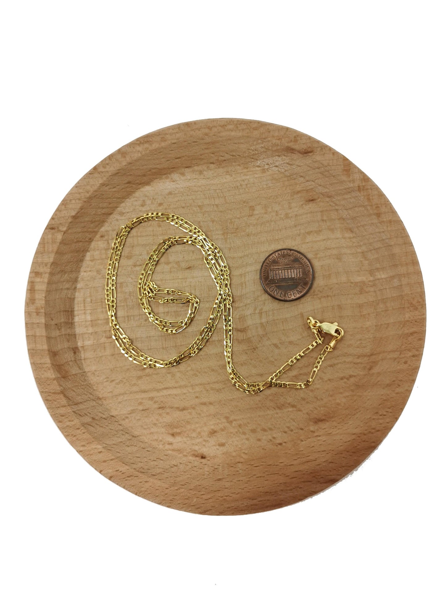 1pc 25.5'' ready to use 24k gold figaro necklace chain,layering figaro chain dainty necklace, perfect for pendant charm necklace, 492