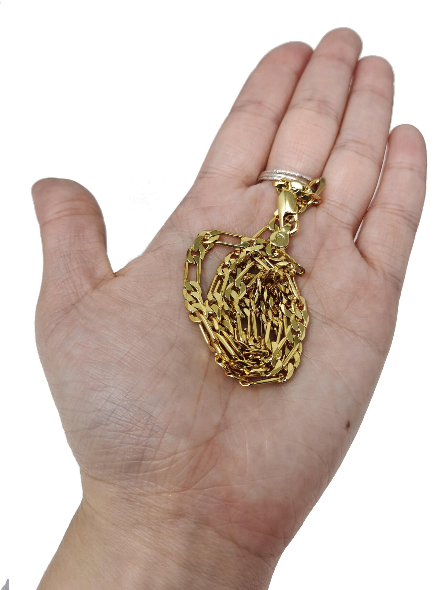 1pc 19.6'' ready to use gold figaro necklace chain, layering figaro chain dainty necklace, perfect for pendant charm necklace 483