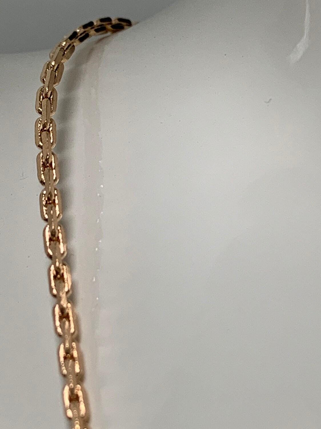 1pc 18'' ready to use 18k rosy gold rolo necklace chain, layering rolo chain dainty necklace,for pendant charm necklace making cn-707