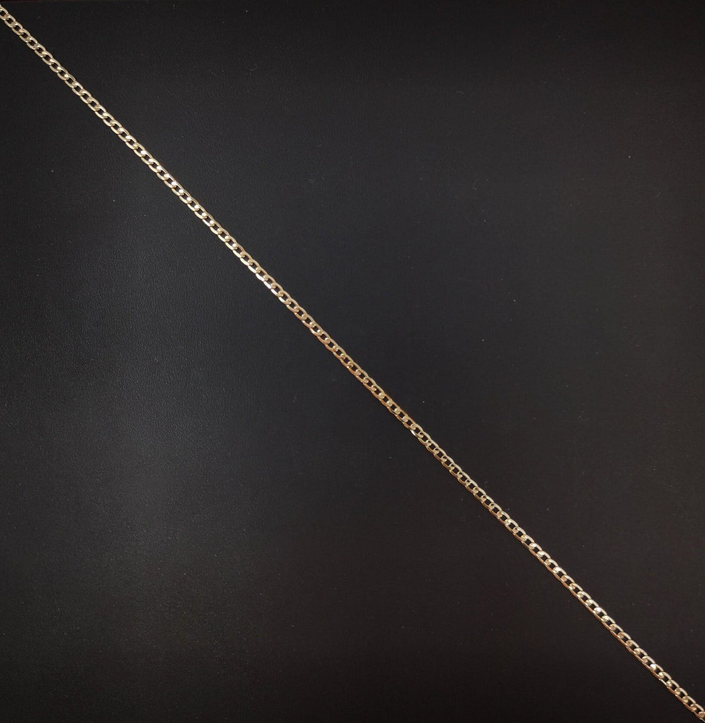 1pc 17.7'' ready to use 18k rosy gold cuban curb necklace chain, layering curb chain dainty necklace, for necklace making, 680