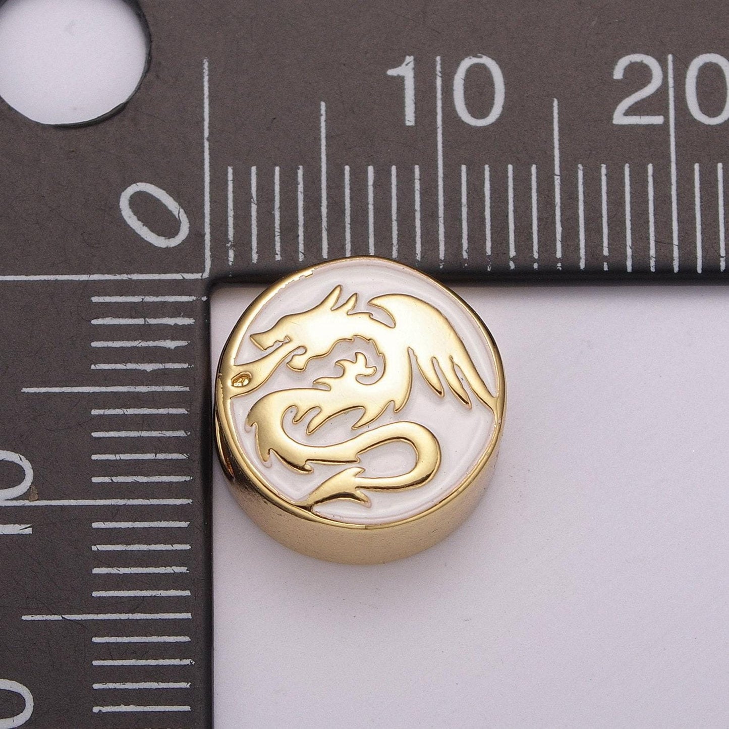 12mm enamel round bead flower cross design bead black white gold cute spacer bead bracelet supply star cross yin yang weed lotus