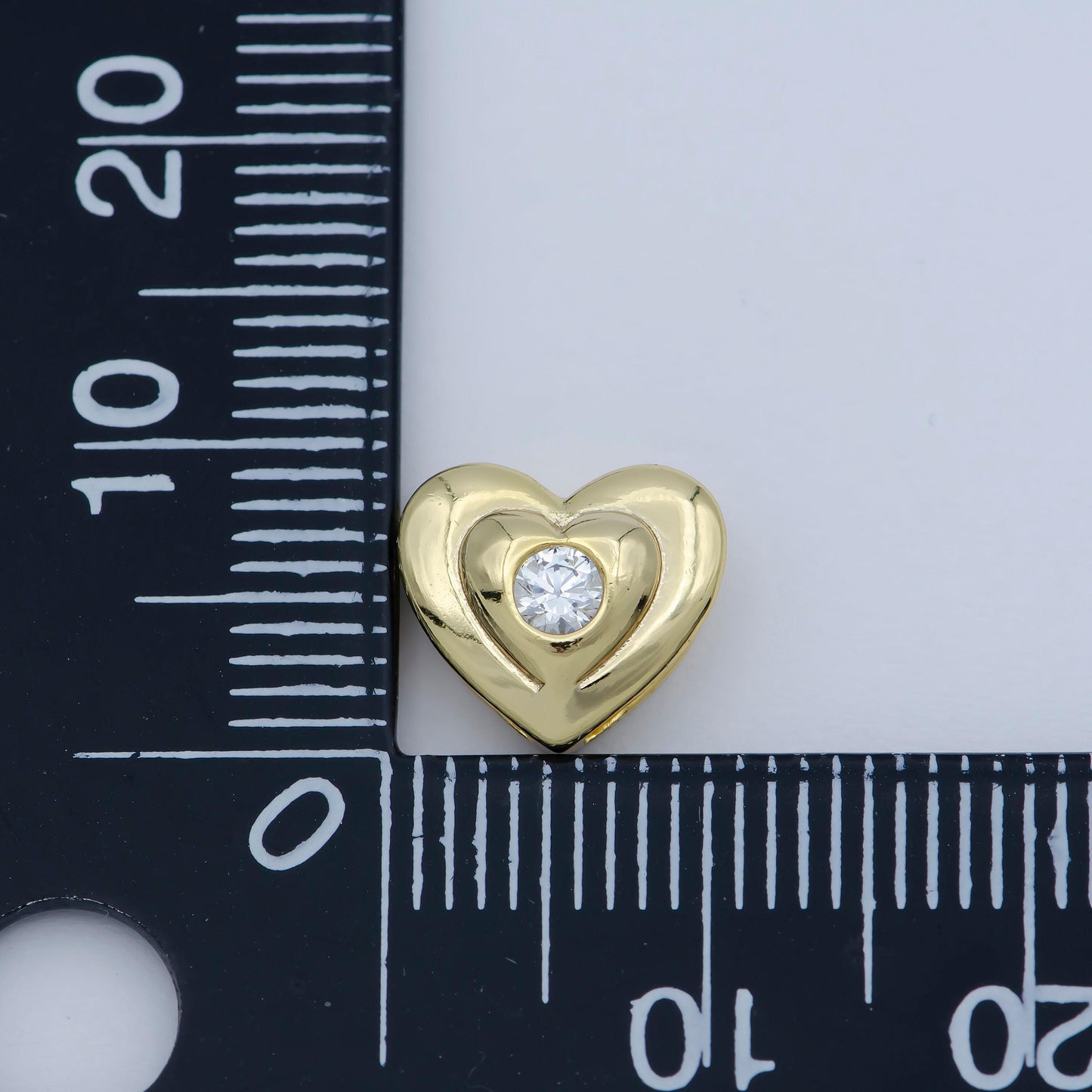 Mini heart beads - 10mm puffy heart beautiful 3d love jewelry gold filled bead spacer for bracelet necklace supply