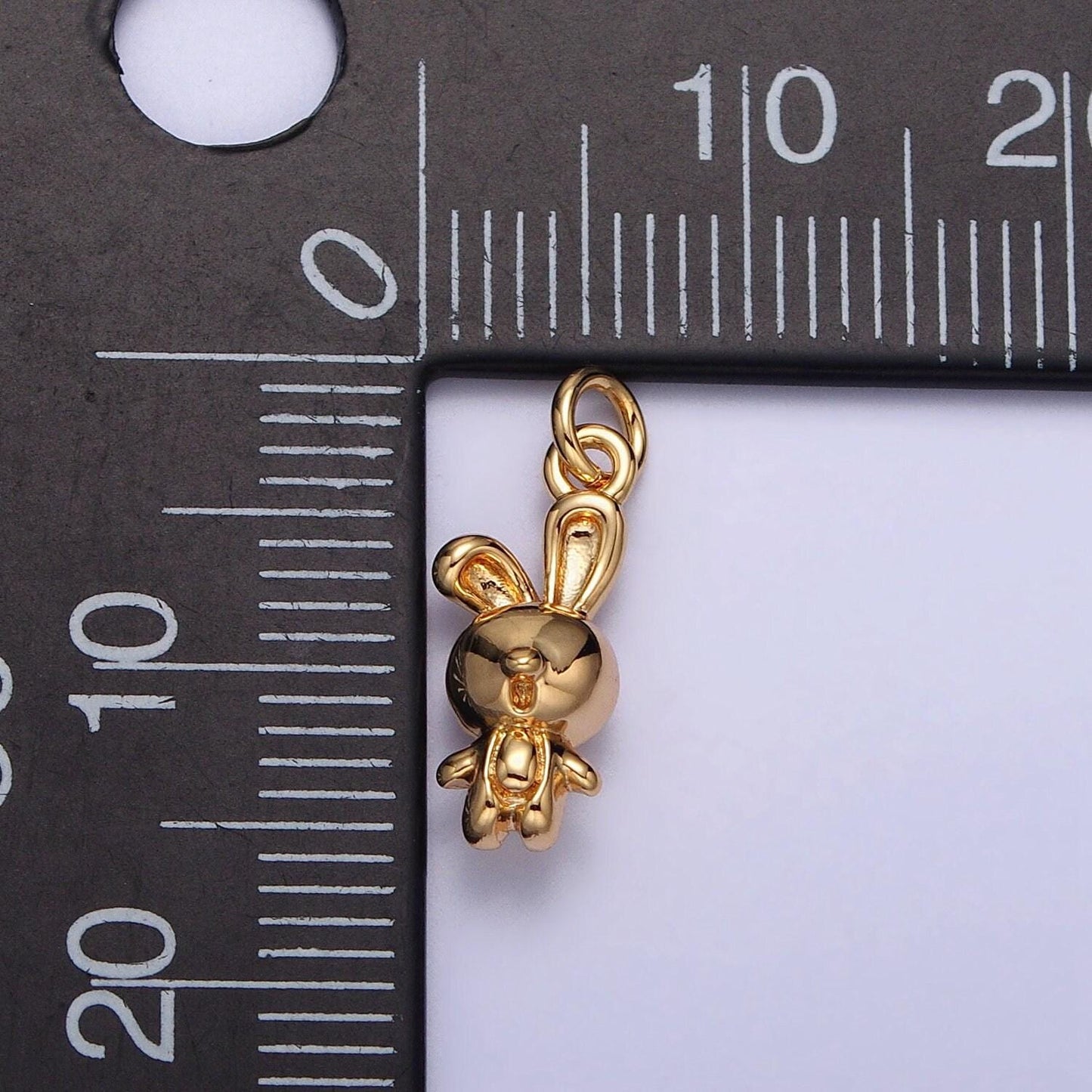 Dainty gold rabbit charm for 2023 chinese new year animal sign jewelry collection chinese zodiac sign gift idea for kids jewelry ac185