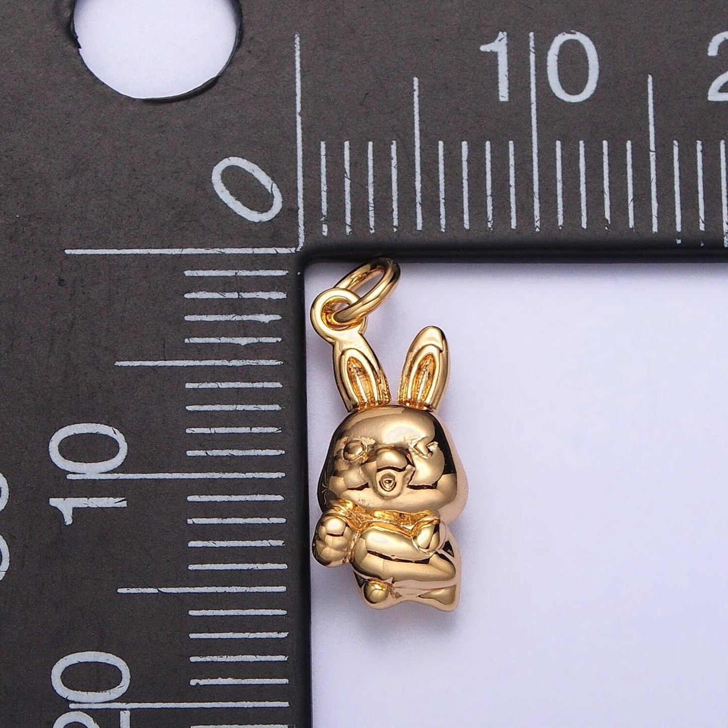 Mini gold rabbit charm for 2023 chinese new year animal sign jewelry collection chinese zodiac sign gift idea for kids jewelry ac286