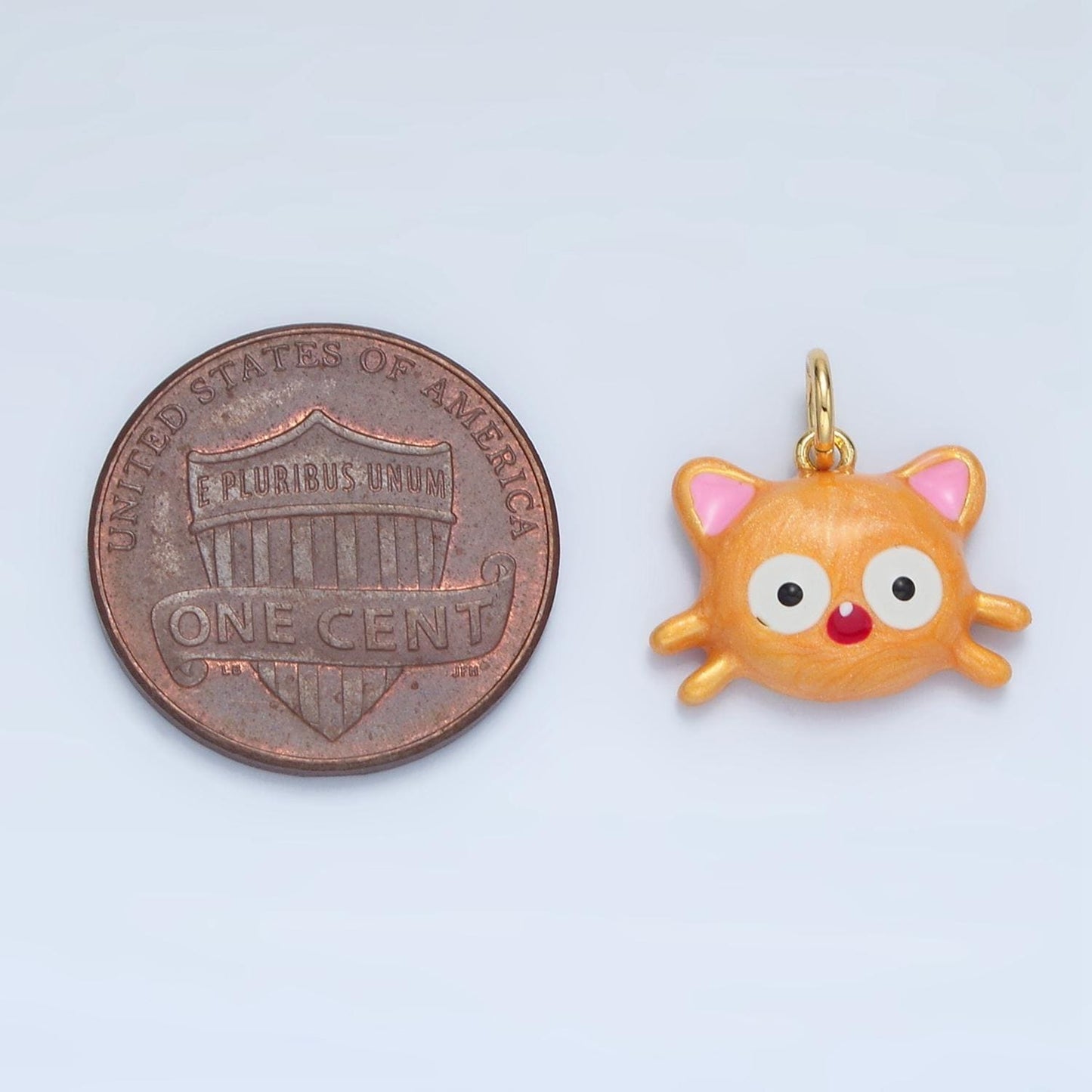 Kawaii enamel cat charm green cartoon animal pendant for kids jewelry making bracelet earring necklace component ac179