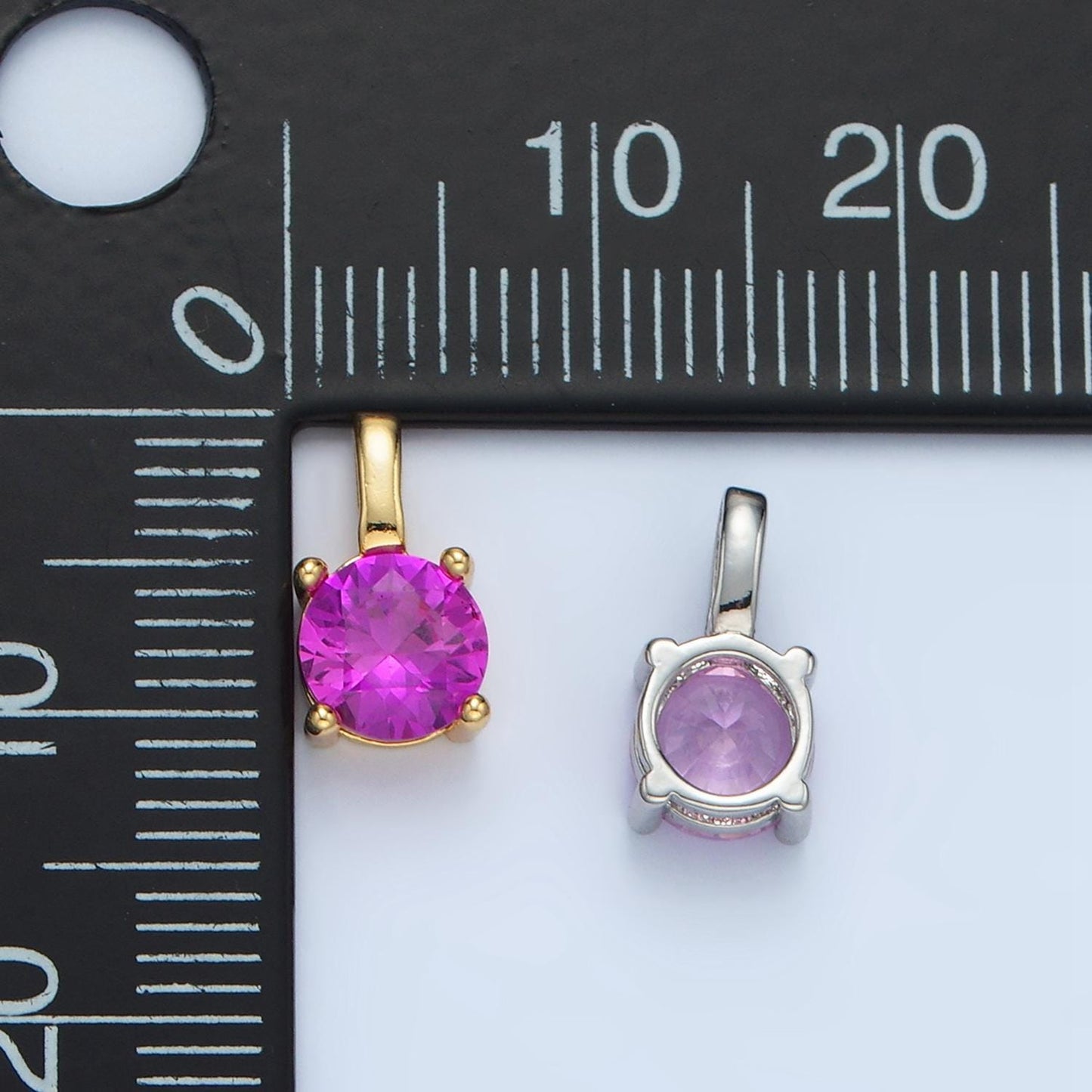 24k gold filled 11mm round cz personalized silver pendant | aa907-aa922