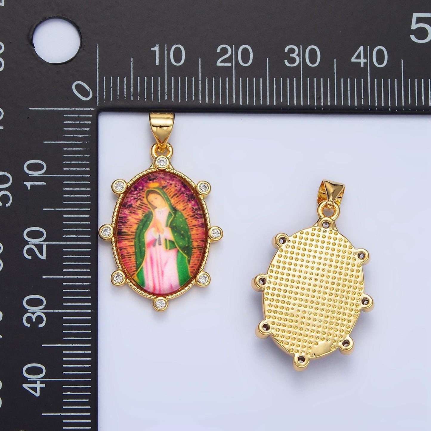 Dainty gold filled catholic medals virgin mary pendant our lady of guadalupe picture for necklace pendant medallion religious charm aa123